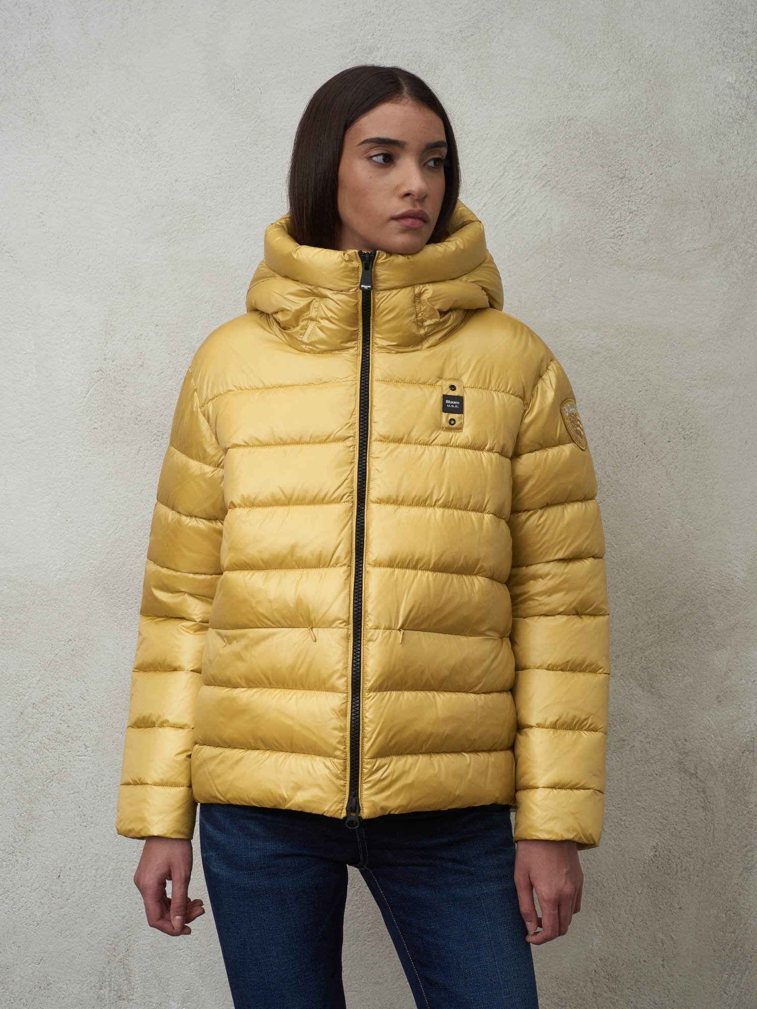 Blauer 23WBLD02127 005050 Yellow Clothing Woman Duvet Blauer 23WBLD02127 005050 Yellow Clothing Woman Duvet