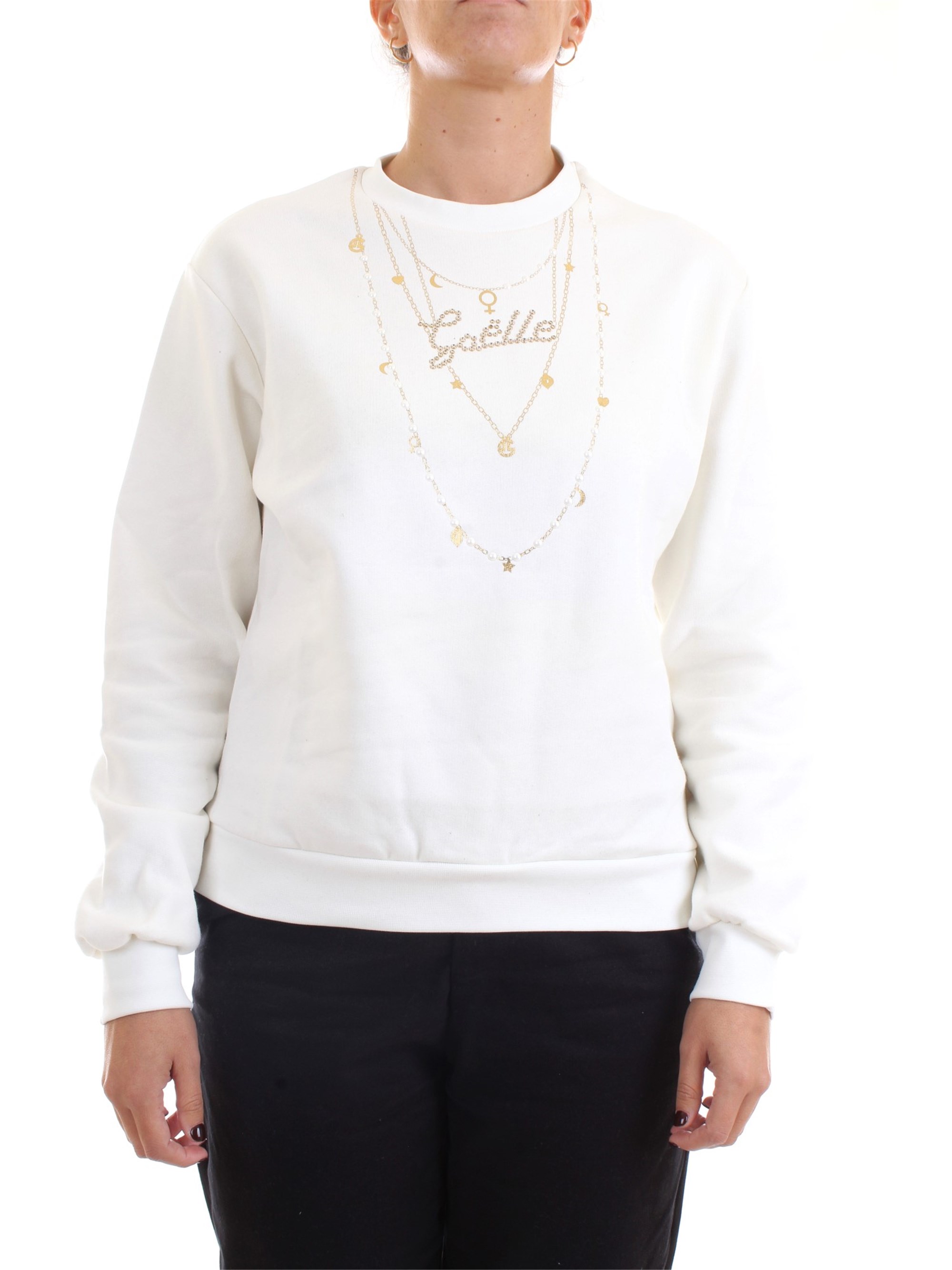 GAELLE PARIS GBD8170 White Clothing Woman Sweater GAELLE PARIS GBD8170 White Clothing Woman Sweater