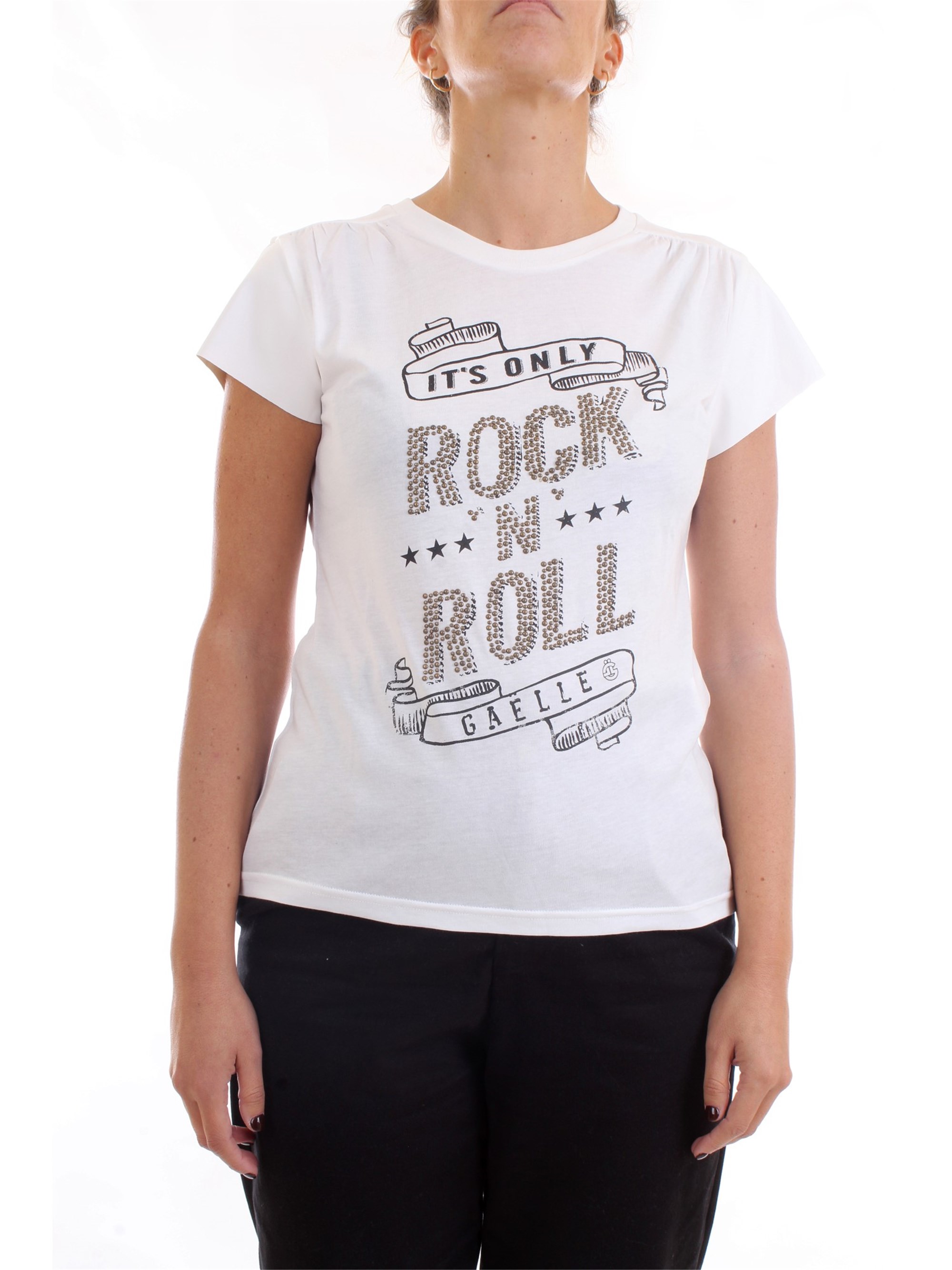 GAELLE PARIS GBD8167 White Clothing Woman T-Shirt/Polo GAELLE PARIS GBD8167 White Clothing Woman T-Shirt/Polo