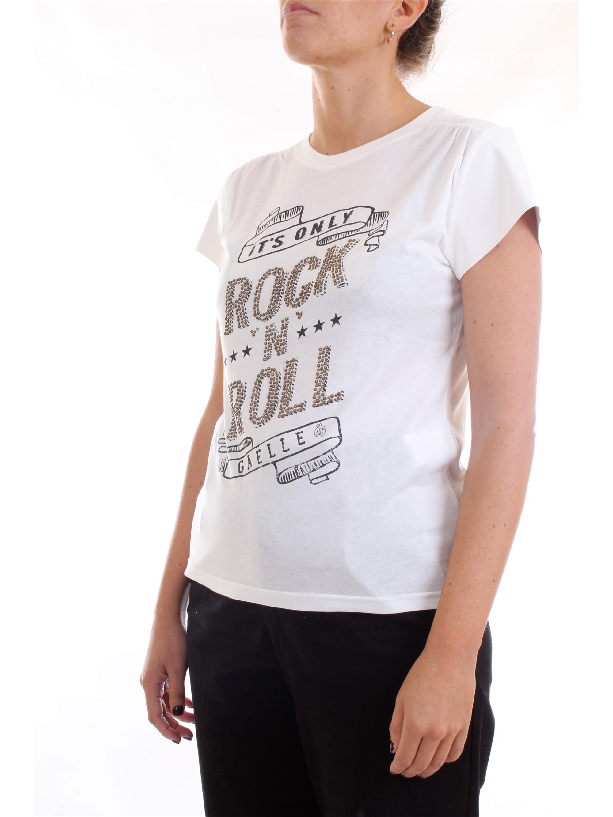 GAELLE PARIS GBD8167 White Clothing Woman T-Shirt/Polo GAELLE PARIS GBD8167 White Clothing Woman T-Shirt/Polo