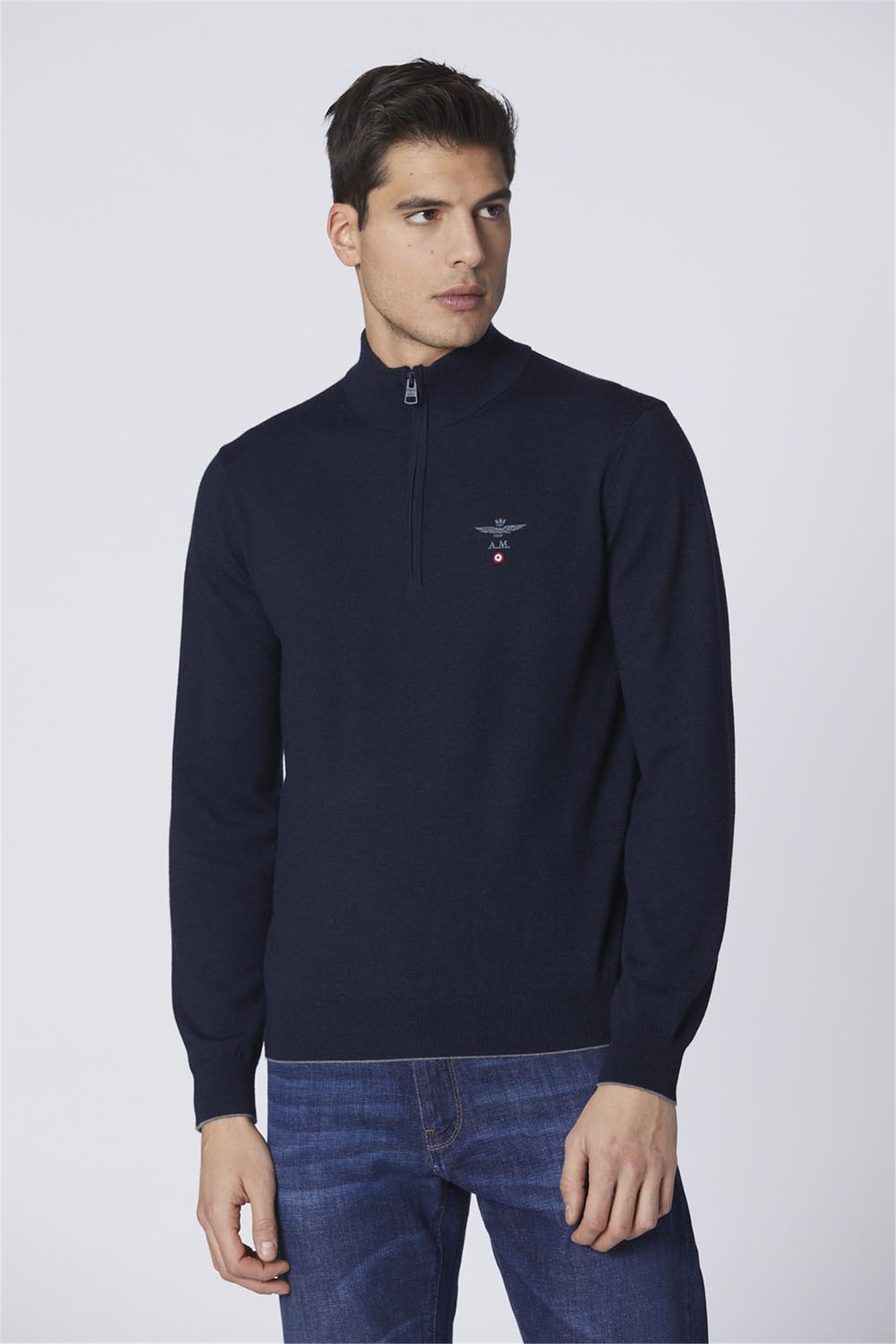 AERONAUTICA MILITARE 242MA1389L415 Blu navy Abbigliamento Uomo Maglia AERONAUTICA MILITARE 242MA1389L415 Blu navy Abbigliamento Uomo Maglia
