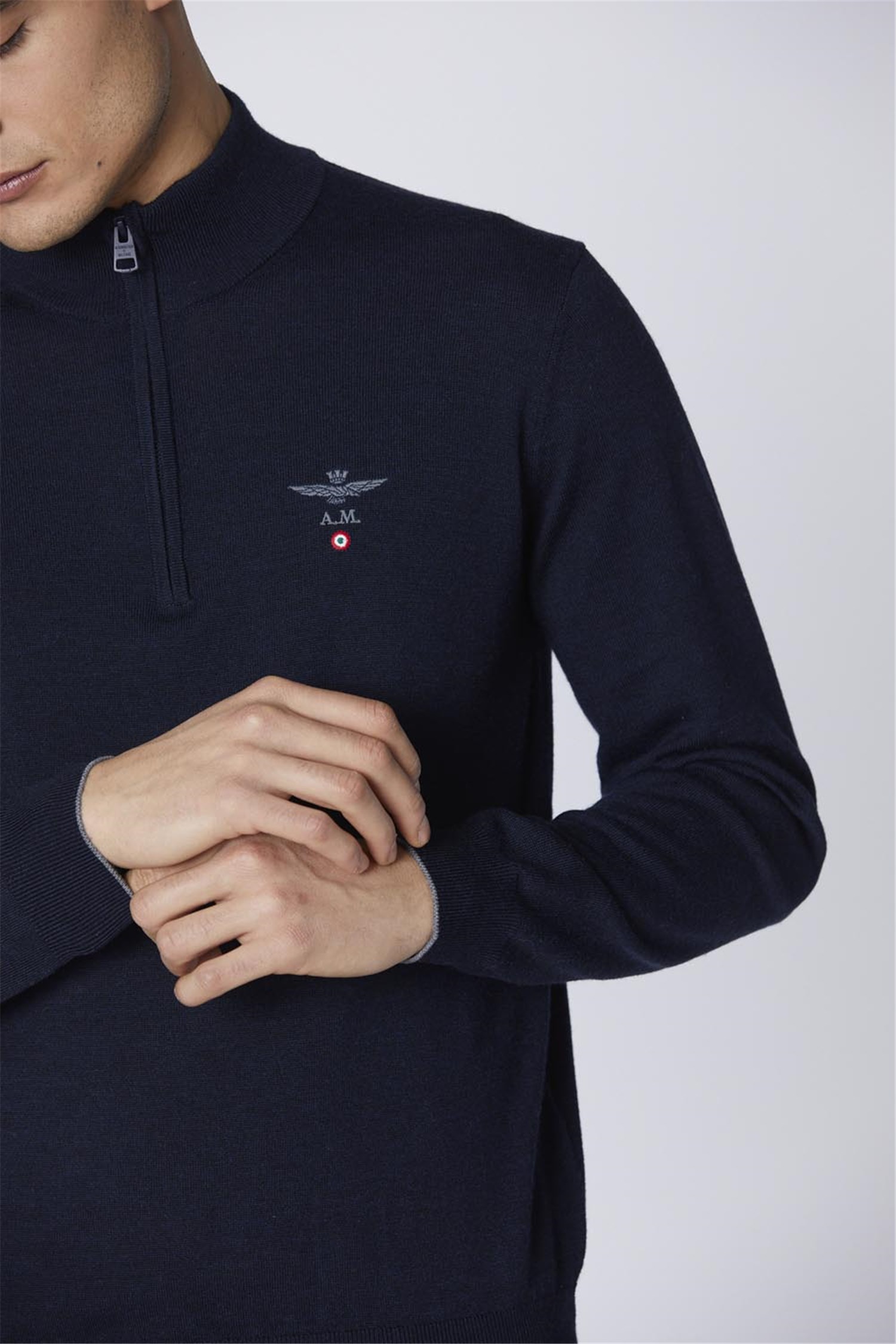 AERONAUTICA MILITARE 242MA1389L415 Blu navy Abbigliamento Uomo Maglia AERONAUTICA MILITARE 242MA1389L415 Blu navy Abbigliamento Uomo Maglia