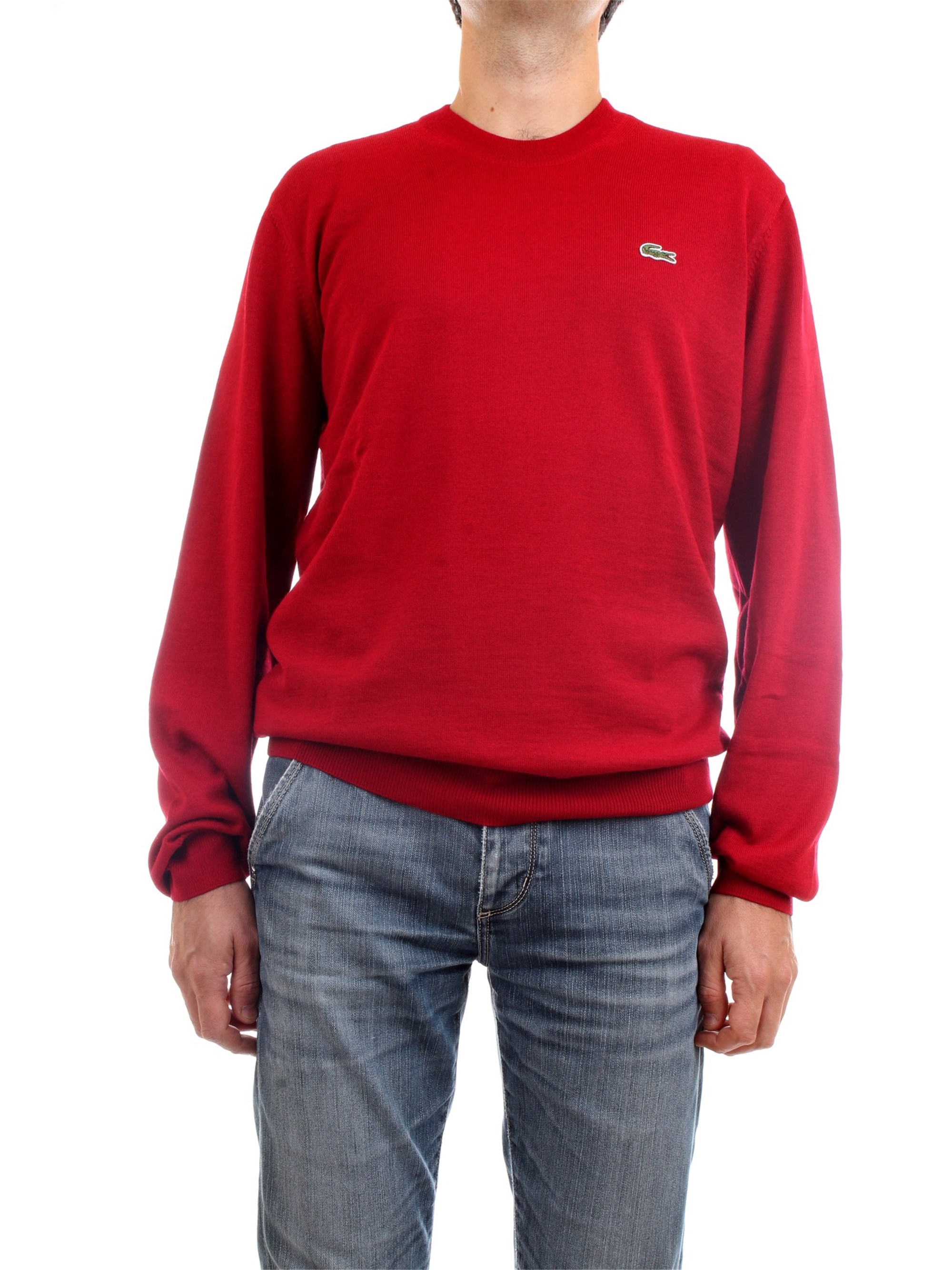 Lacoste AH2210 00 Bordeaux Clothing Man Pullover Lacoste AH2210 00 Bordeaux Clothing Man Pullover