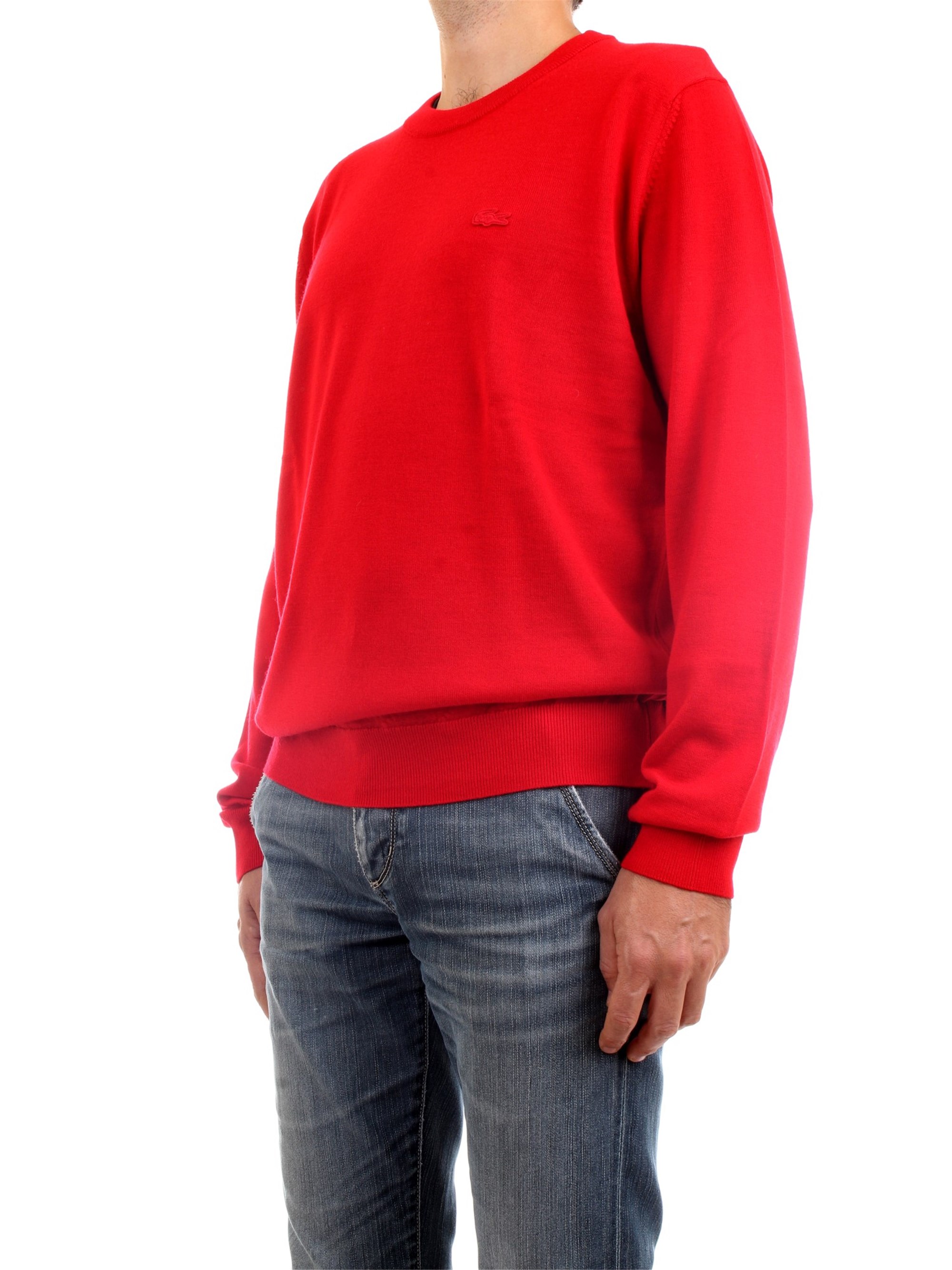 Lacoste AH1969 00 Red Clothing Man Pullover Lacoste AH1969 00 Red Clothing Man Pullover