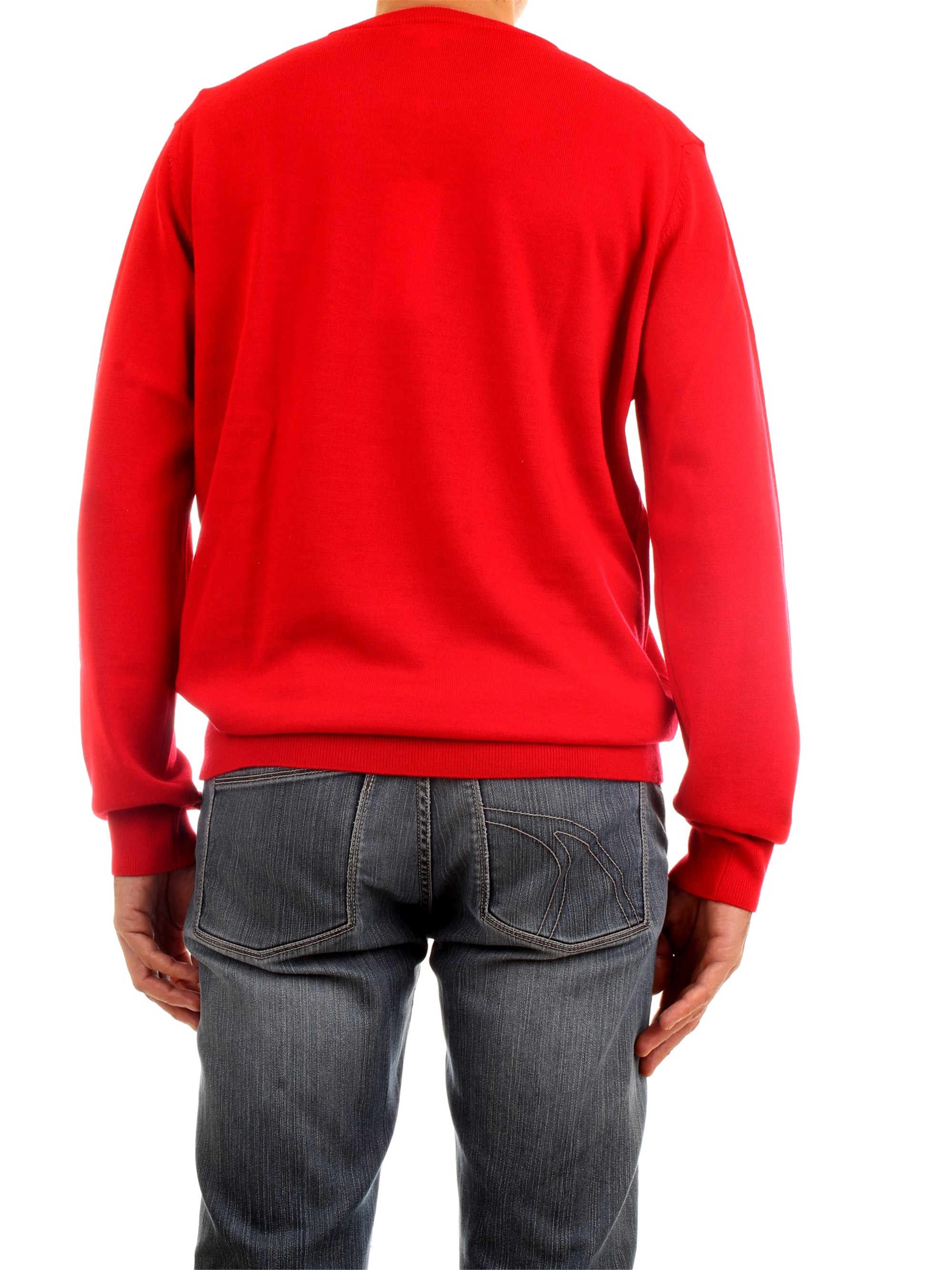 Lacoste AH1969 00 Red Clothing Man Pullover Lacoste AH1969 00 Red Clothing Man Pullover