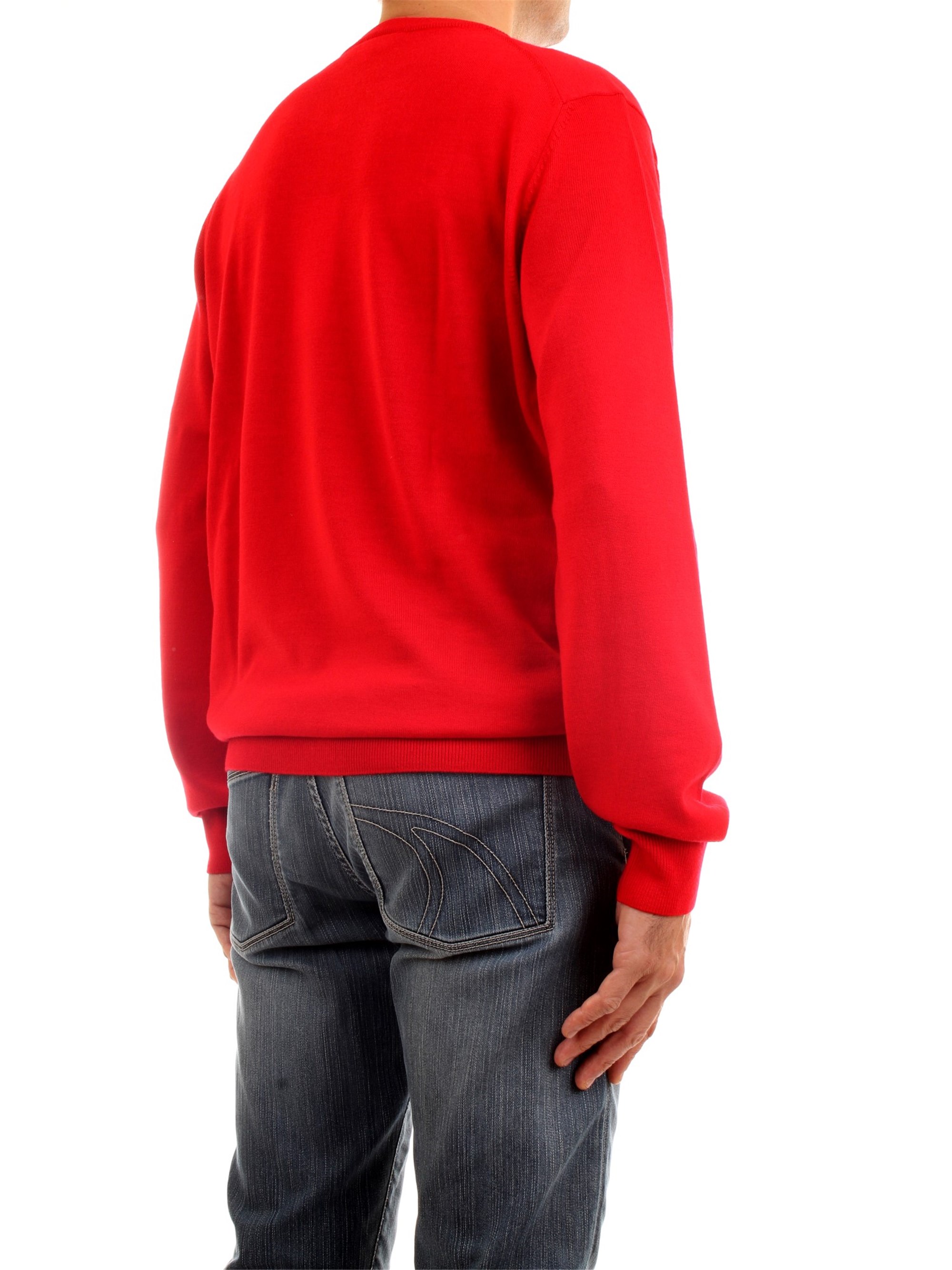 Lacoste AH1969 00 Red Clothing Man Pullover Lacoste AH1969 00 Red Clothing Man Pullover