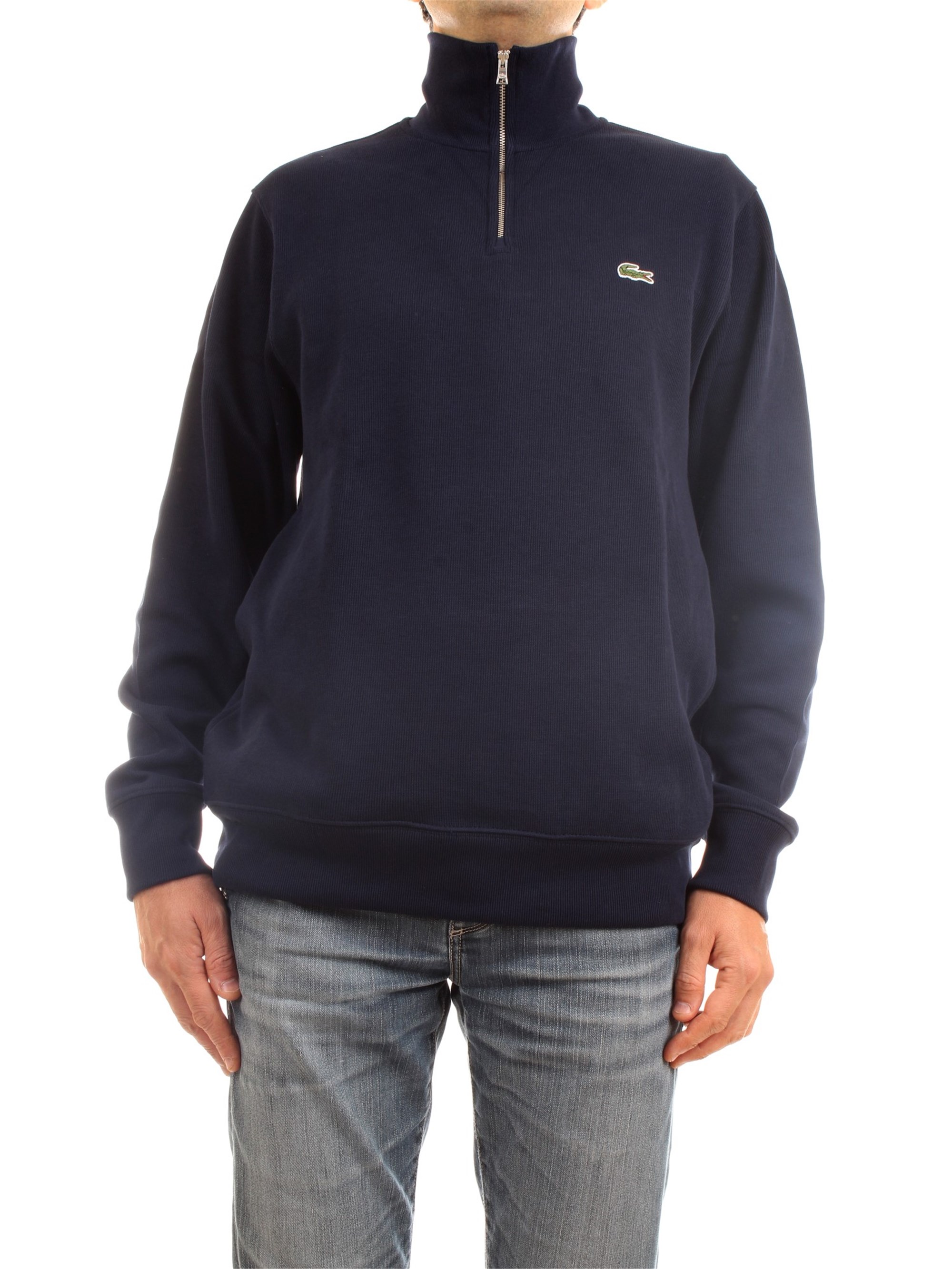 Lacoste SH1927 00 Blue Clothing Man Sweater Lacoste SH1927 00 Blue Clothing Man Sweater