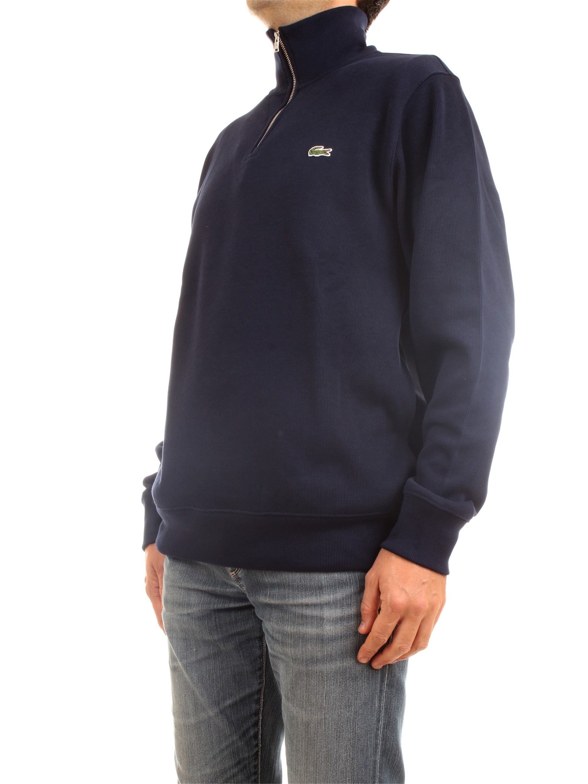 Lacoste SH1927 00 Blue Clothing Man Sweater Lacoste SH1927 00 Blue Clothing Man Sweater