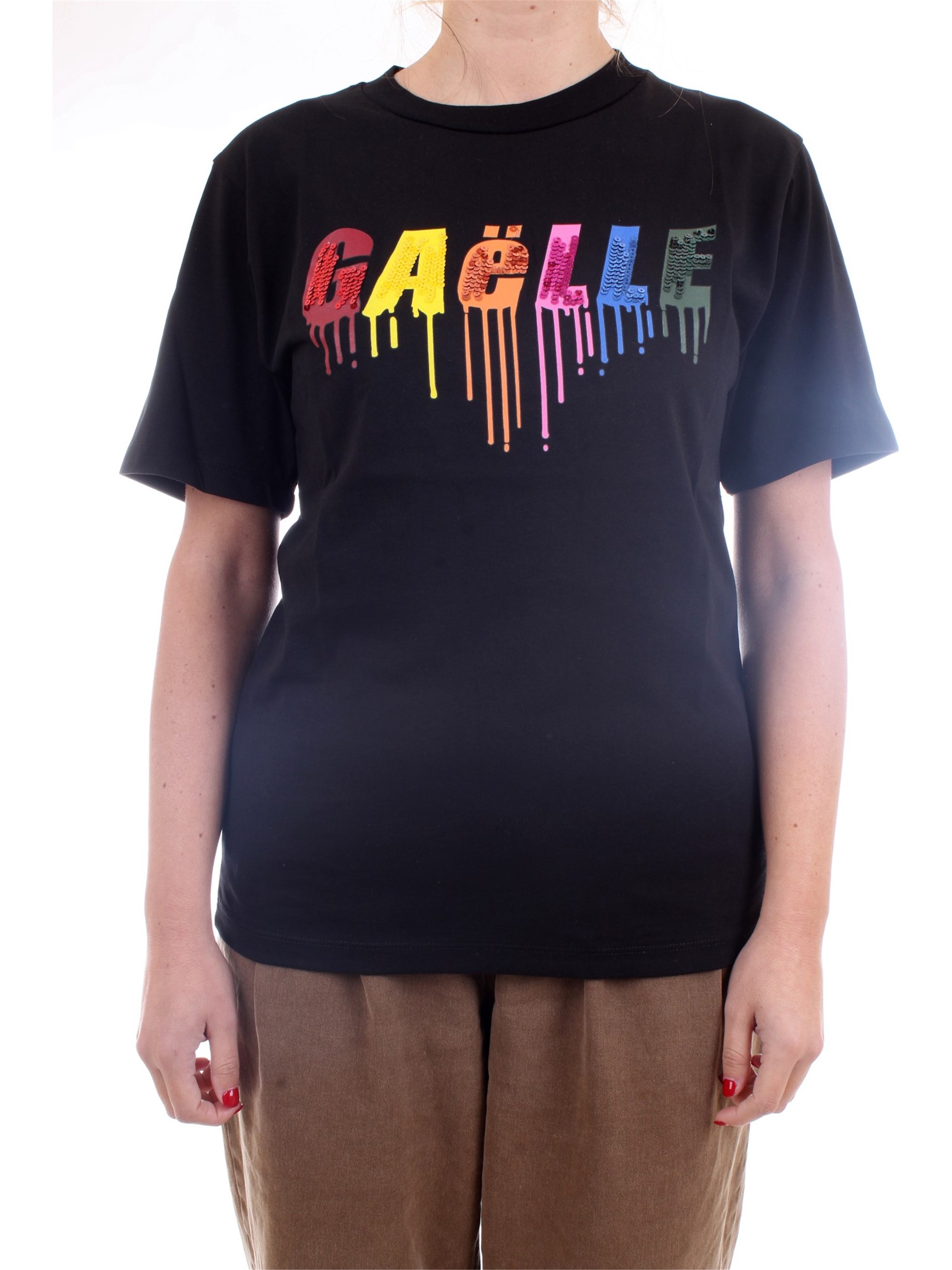 GAELLE PARIS GBD7116 Black Clothing Woman T-Shirt/Polo GAELLE PARIS GBD7116 Black Clothing Woman T-Shirt/Polo