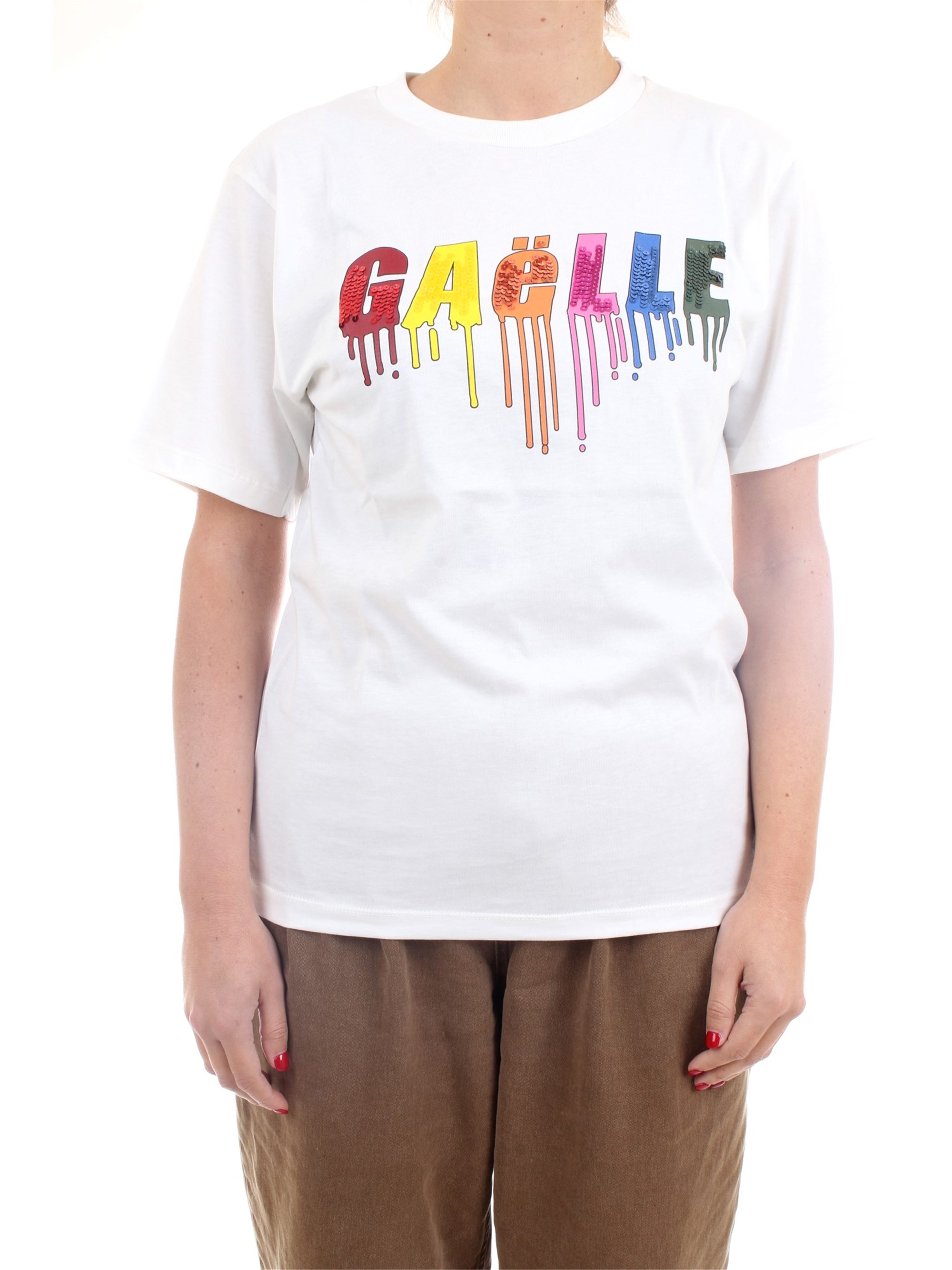 GAELLE PARIS GBD7116 White Clothing Woman T-Shirt/Polo GAELLE PARIS GBD7116 White Clothing Woman T-Shirt/Polo