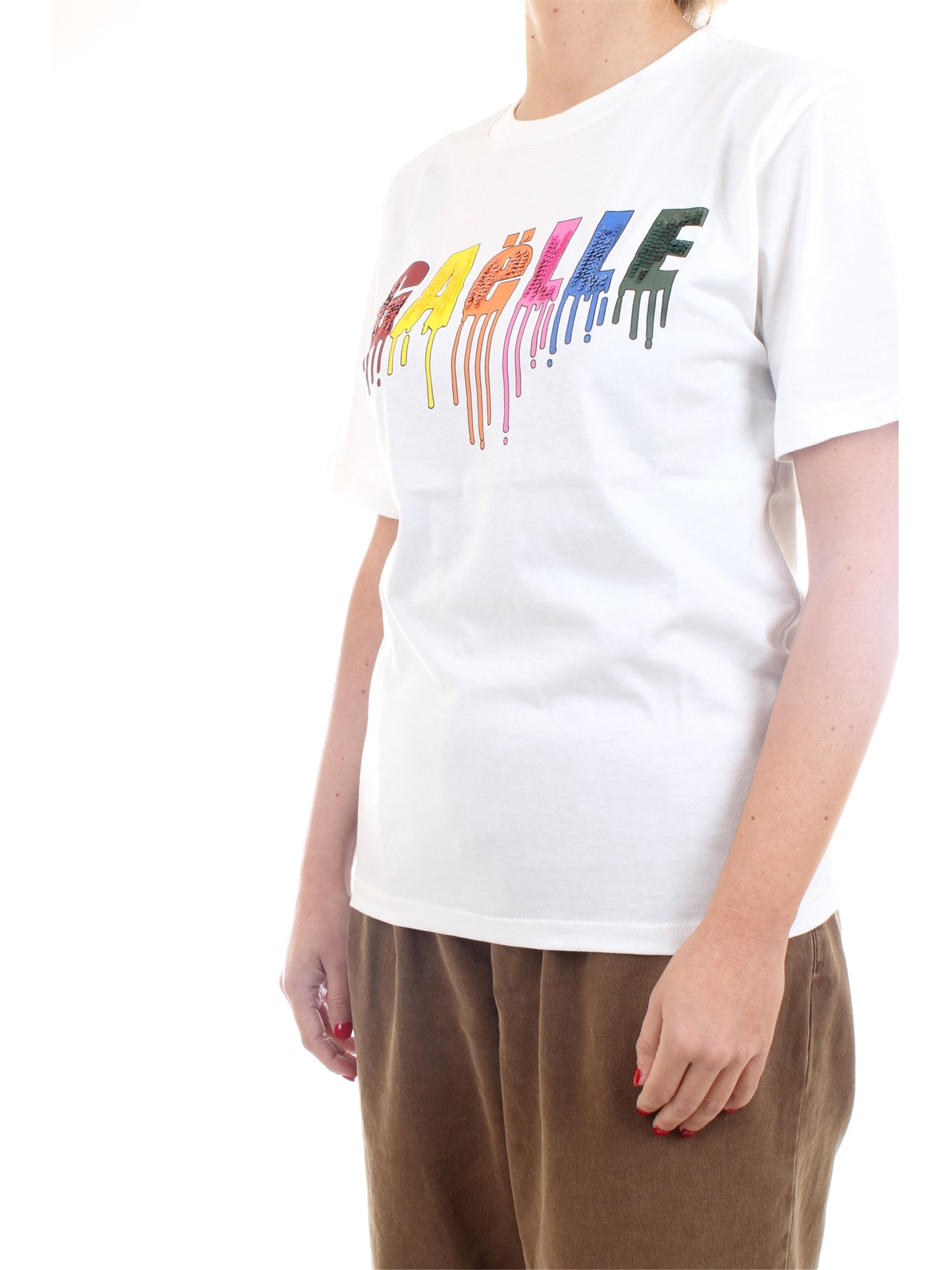GAELLE PARIS GBD7116 White Clothing Woman T-Shirt/Polo GAELLE PARIS GBD7116 White Clothing Woman T-Shirt/Polo