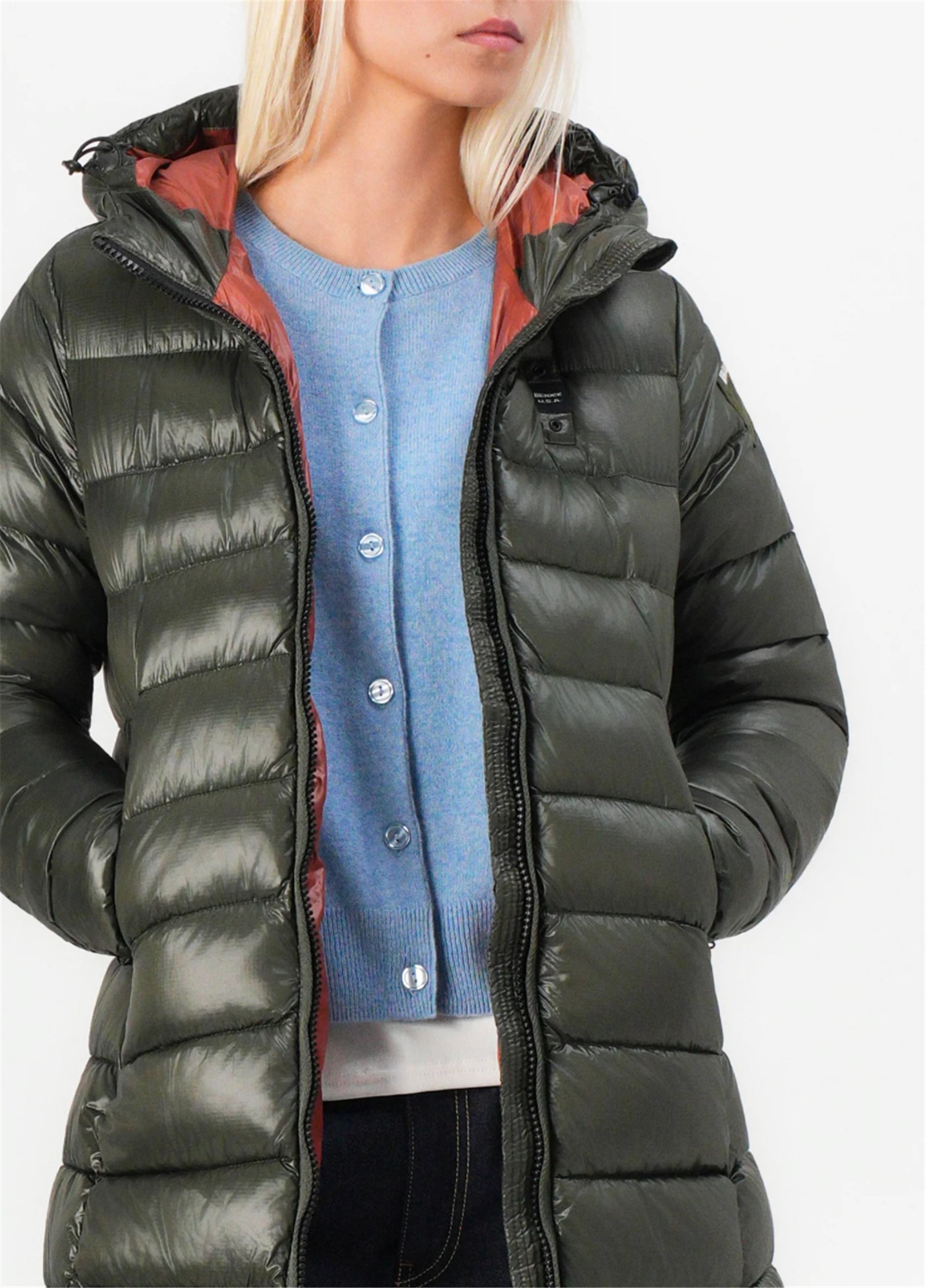 Blauer 24WBLDK02042 006648 Verde Abbigliamento Donna Piumino Blauer 24WBLDK02042 006648 Verde Abbigliamento Donna Piumino
