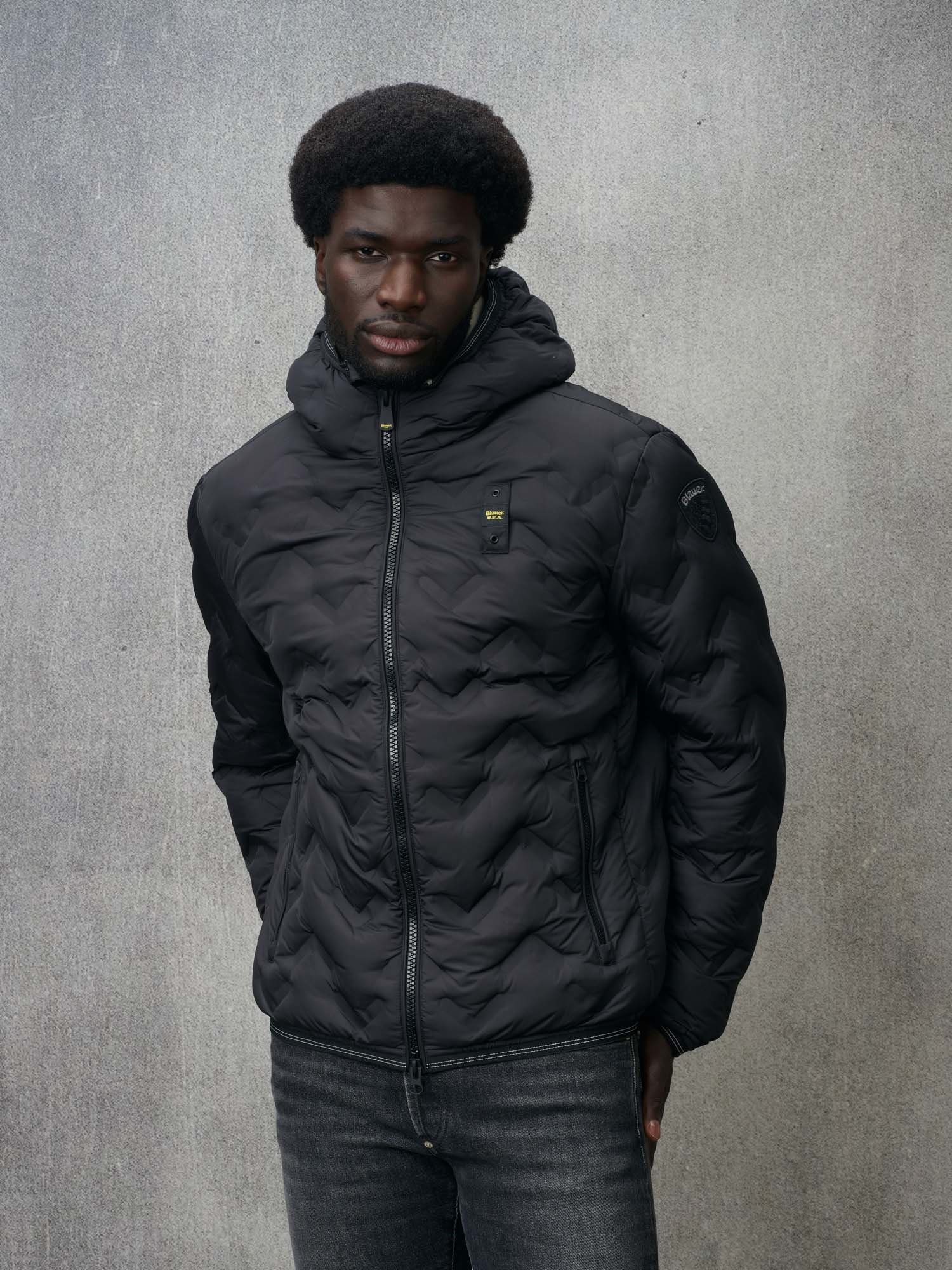 Blauer 24WBLUC03125 006952 Black Clothing Man Duvet Blauer 24WBLUC03125 006952 Black Clothing Man Duvet