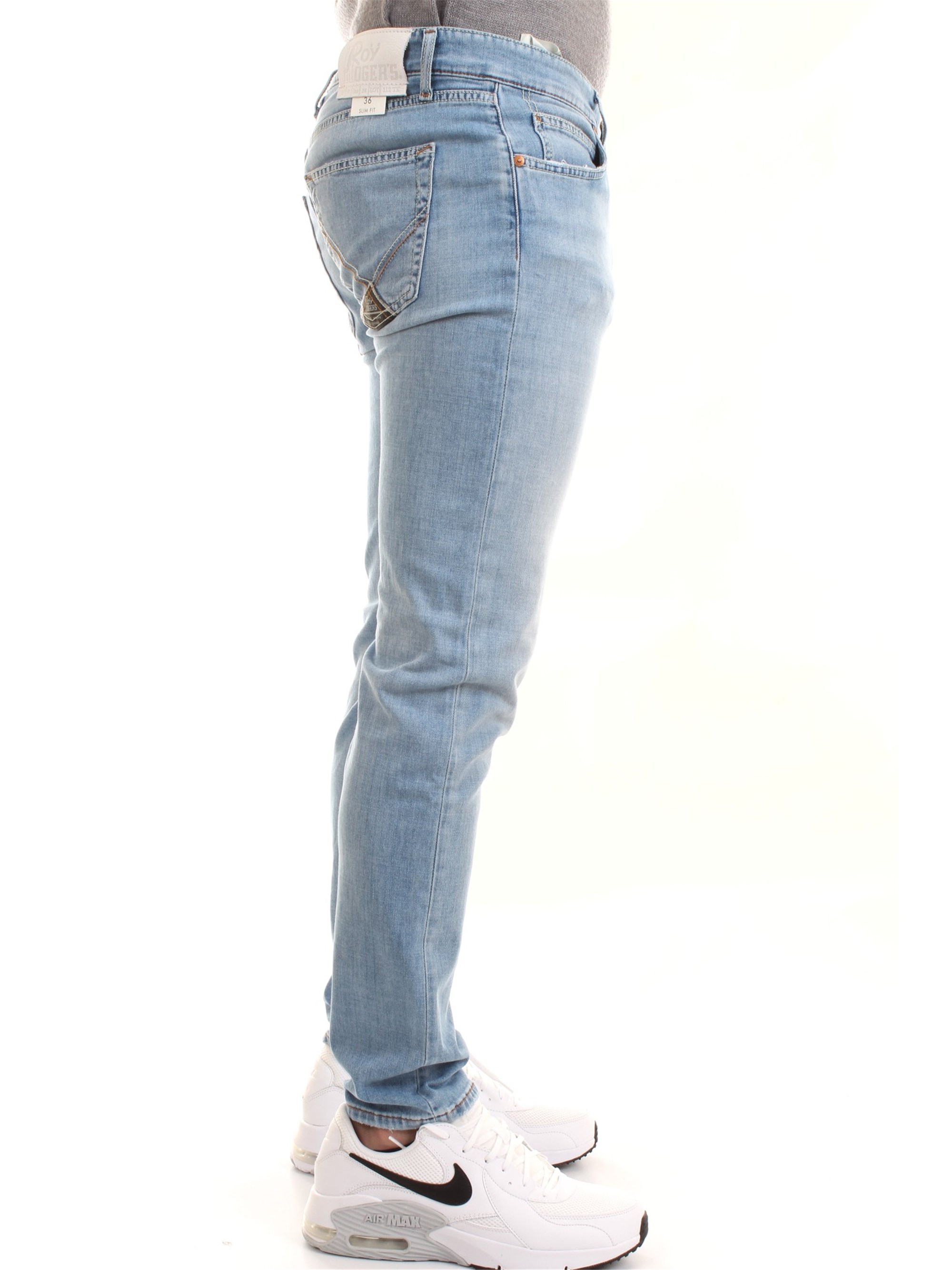 ROY ROGER'S P21RRU075D1410373C8 Light blue Clothing Man Jeans ROY ROGER'S P21RRU075D1410373C8 Light blue Clothing Man Jeans