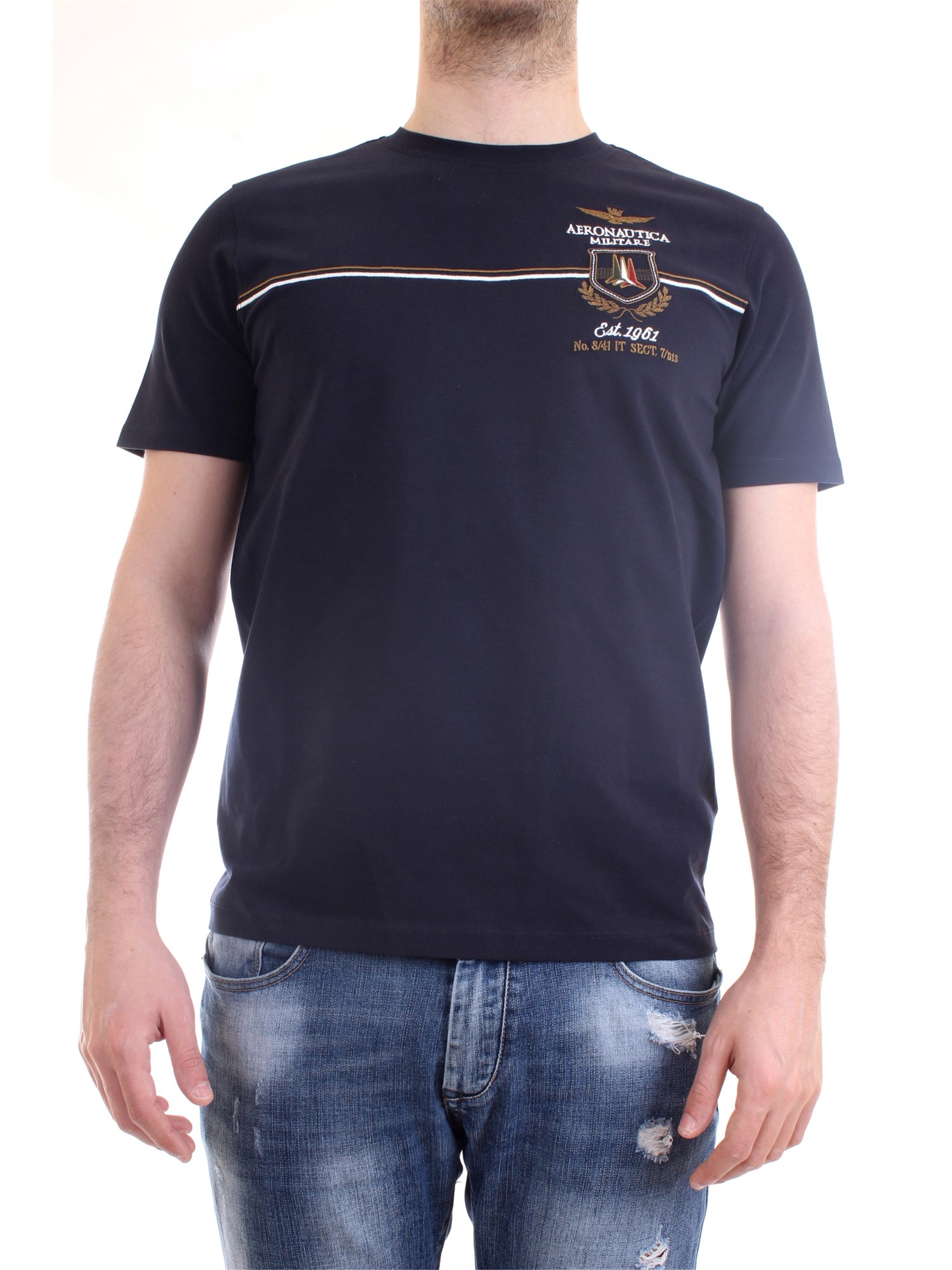 AERONAUTICA MILITARE 211TS1859J469 Blue Clothing Man T-Shirt/Polo AERONAUTICA MILITARE 211TS1859J469 Blue Clothing Man T-Shirt/Polo