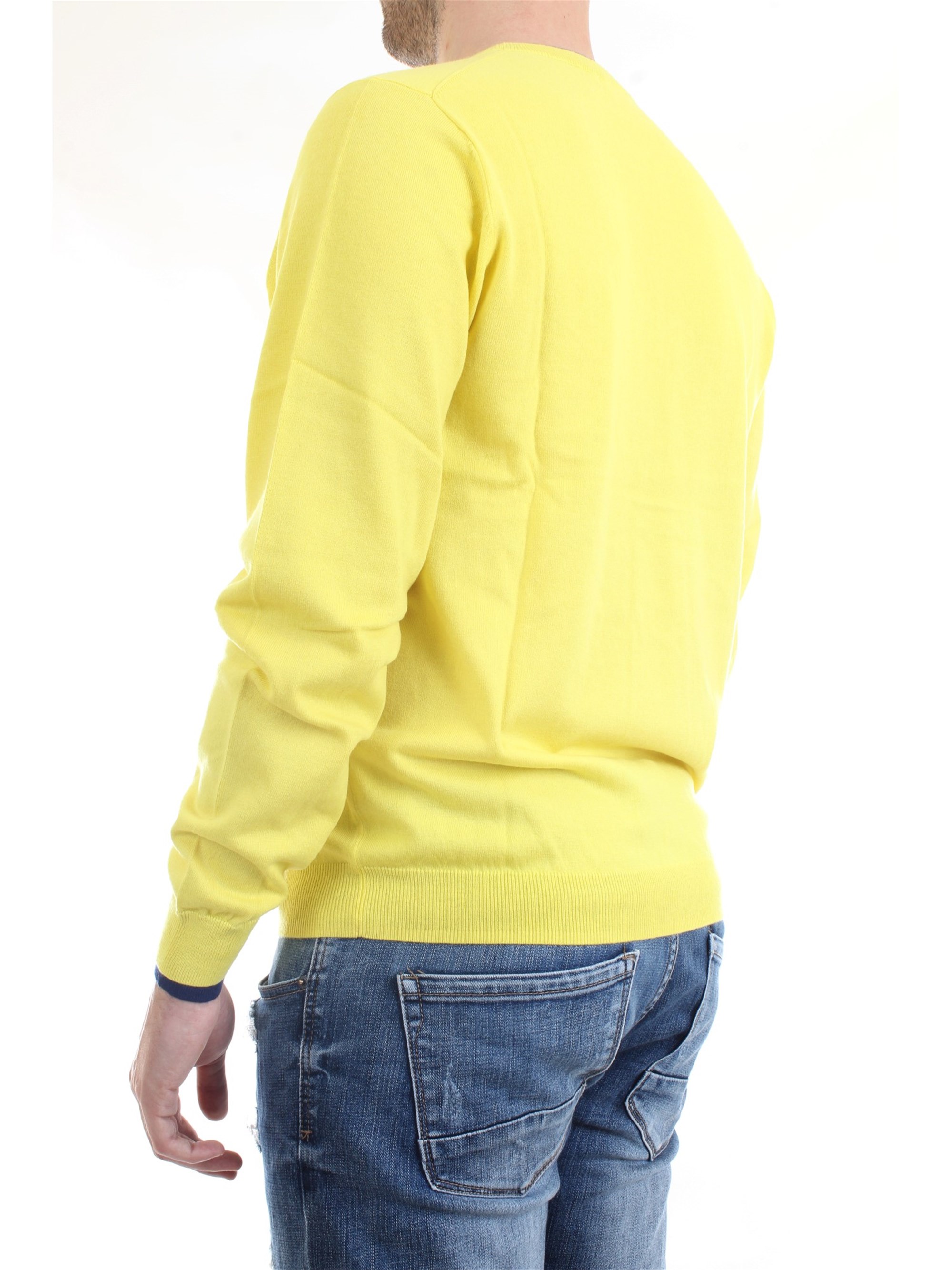 SUN68 K40105 Yellow Clothing Man Sweater SUN68 K40105 Yellow Clothing Man Sweater