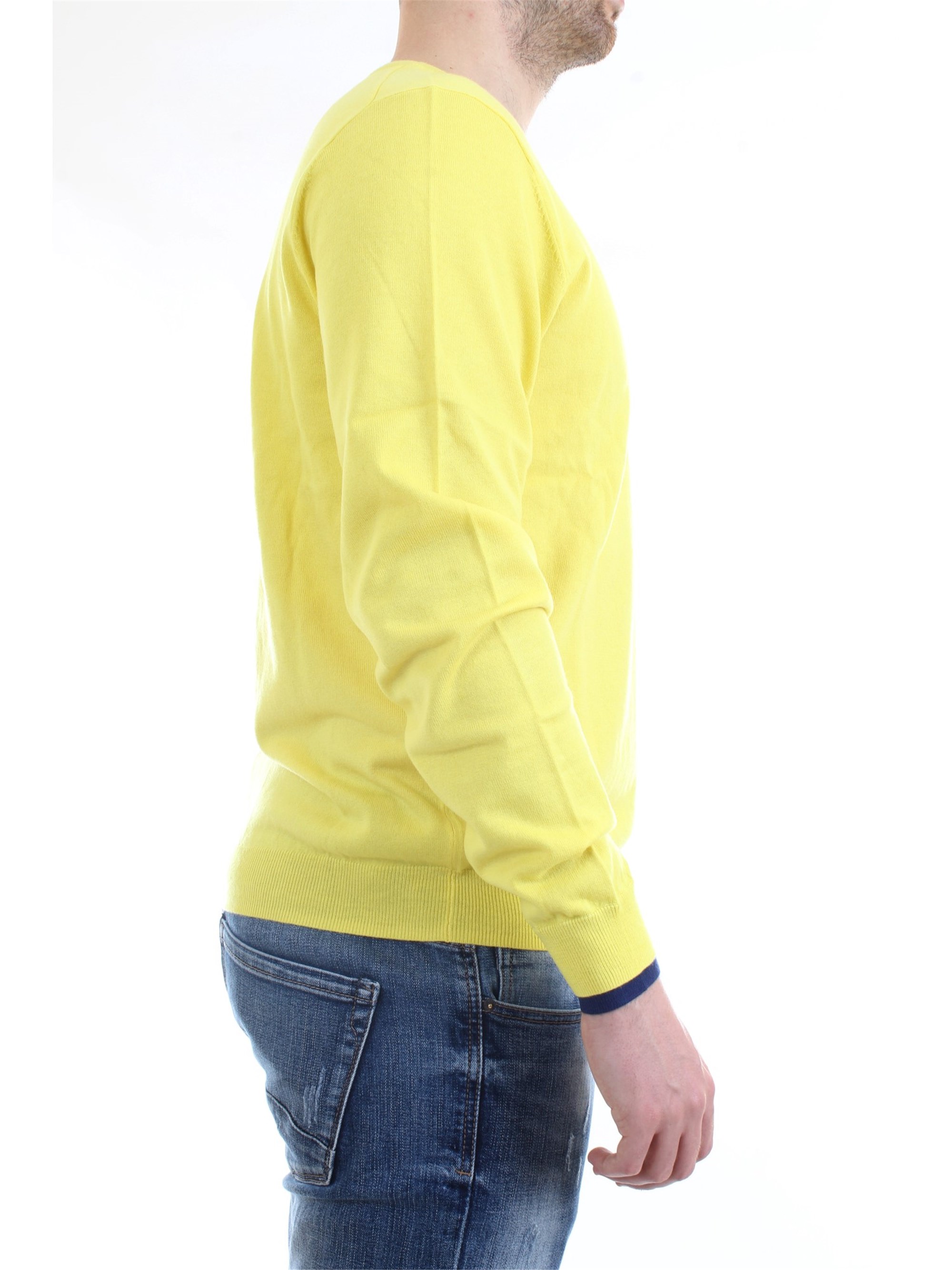 SUN68 K40105 Yellow Clothing Man Sweater SUN68 K40105 Yellow Clothing Man Sweater