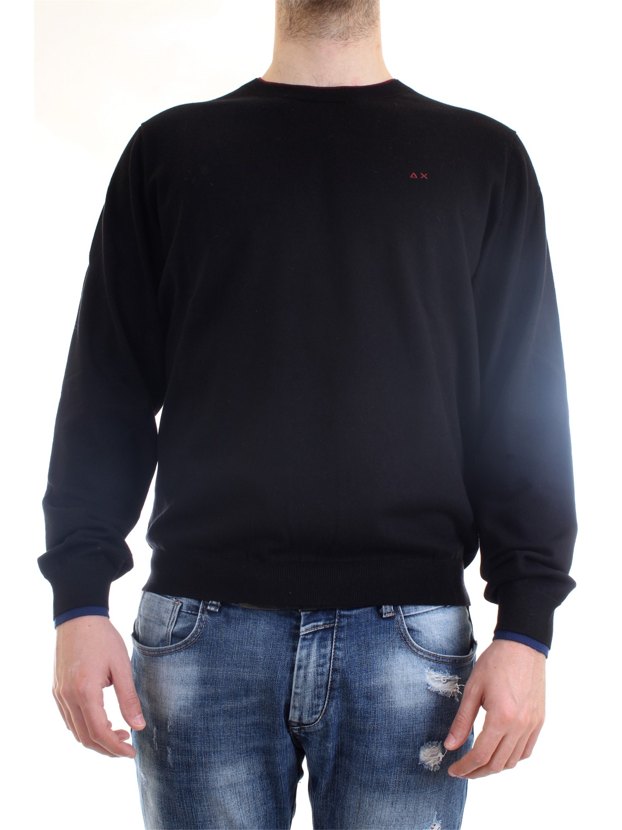 SUN68 K29105 Black Clothing Man Sweater SUN68 K29105 Black Clothing Man Sweater