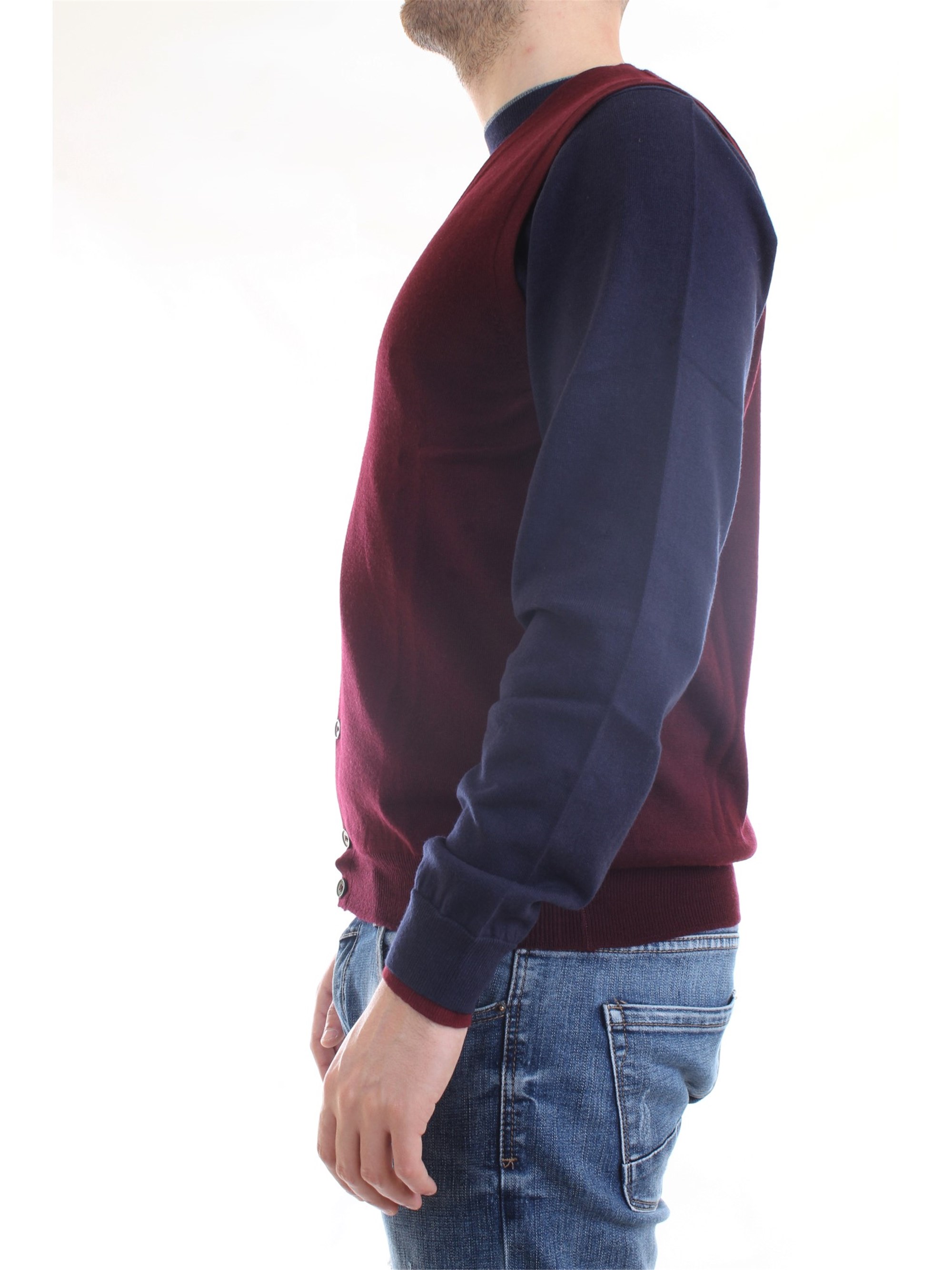 Gran Sasso 58182/14296 Bordeaux Clothing Man Gilet Gran Sasso 58182/14296 Bordeaux Clothing Man Gilet