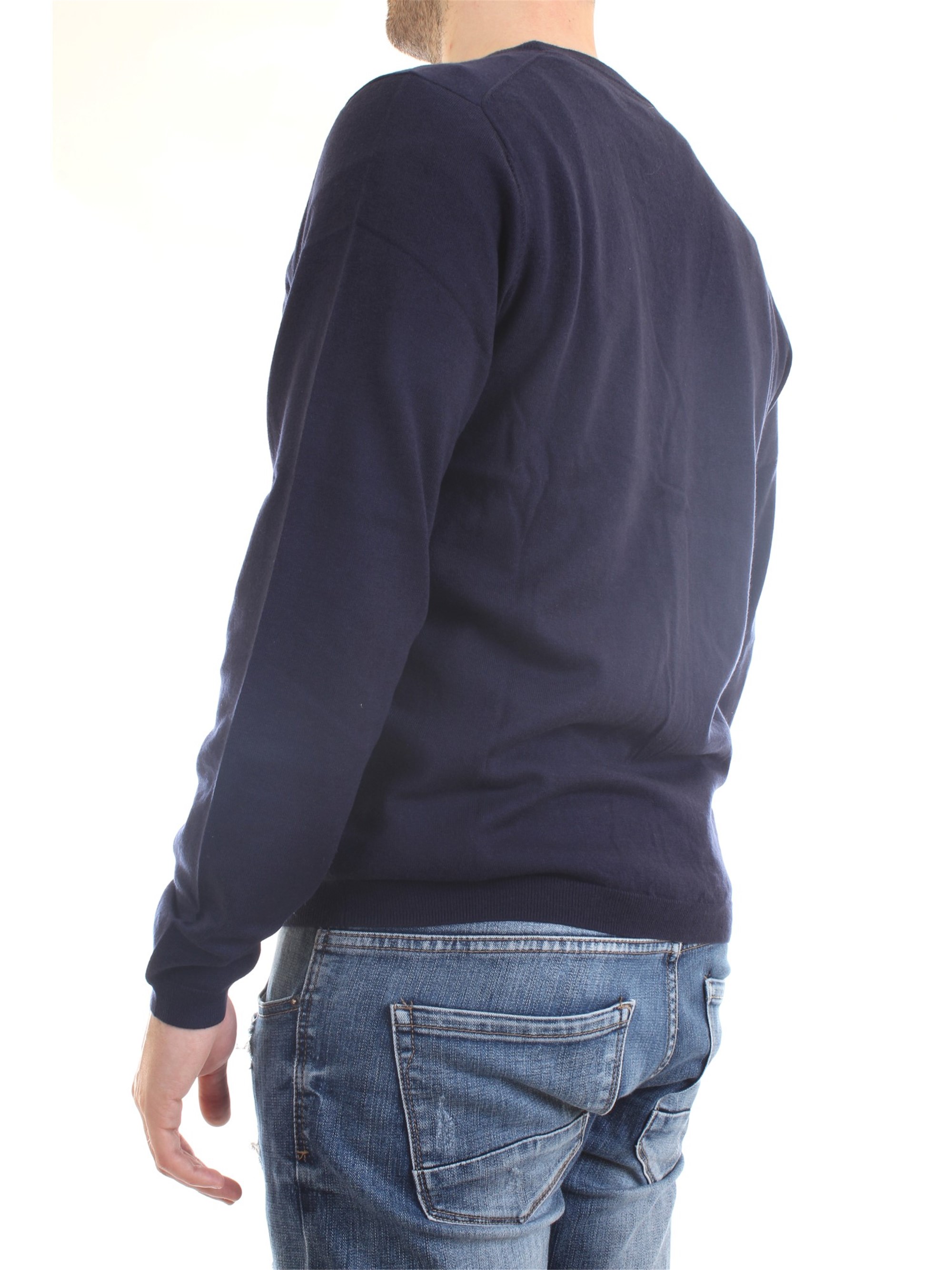 SUN68 K40103 Blue Clothing Man Cardigan SUN68 K40103 Blue Clothing Man Cardigan