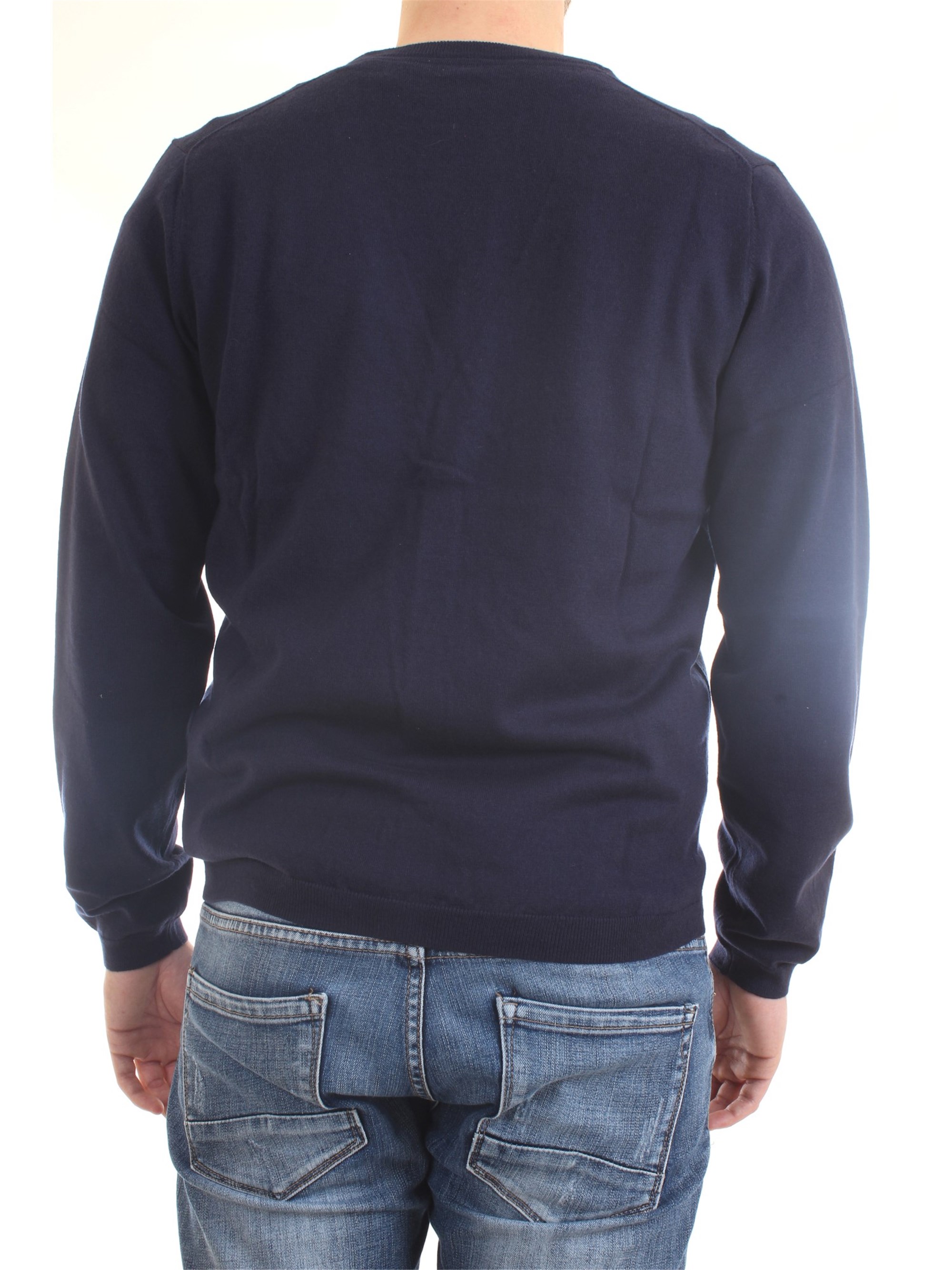 SUN68 K40103 Blue Clothing Man Cardigan SUN68 K40103 Blue Clothing Man Cardigan