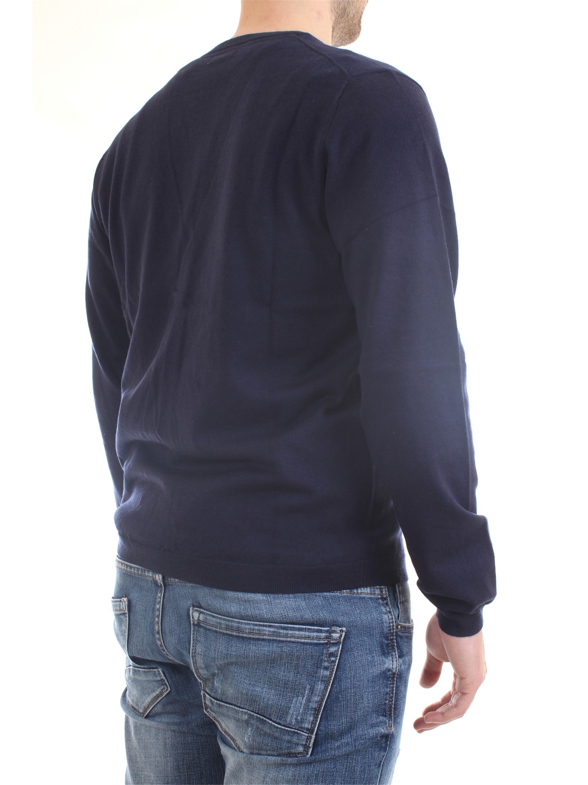 SUN68 K40103 Blue Clothing Man Cardigan SUN68 K40103 Blue Clothing Man Cardigan
