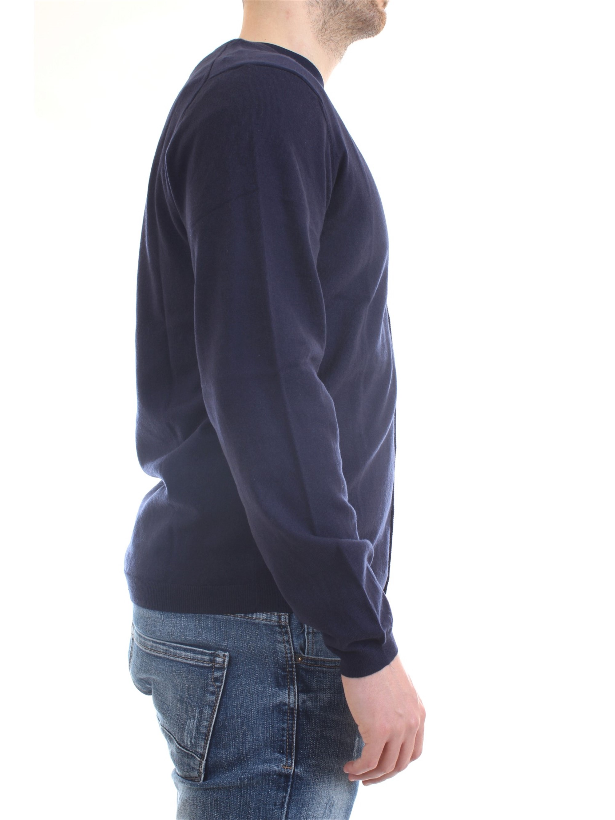 SUN68 K40103 Blue Clothing Man Cardigan SUN68 K40103 Blue Clothing Man Cardigan