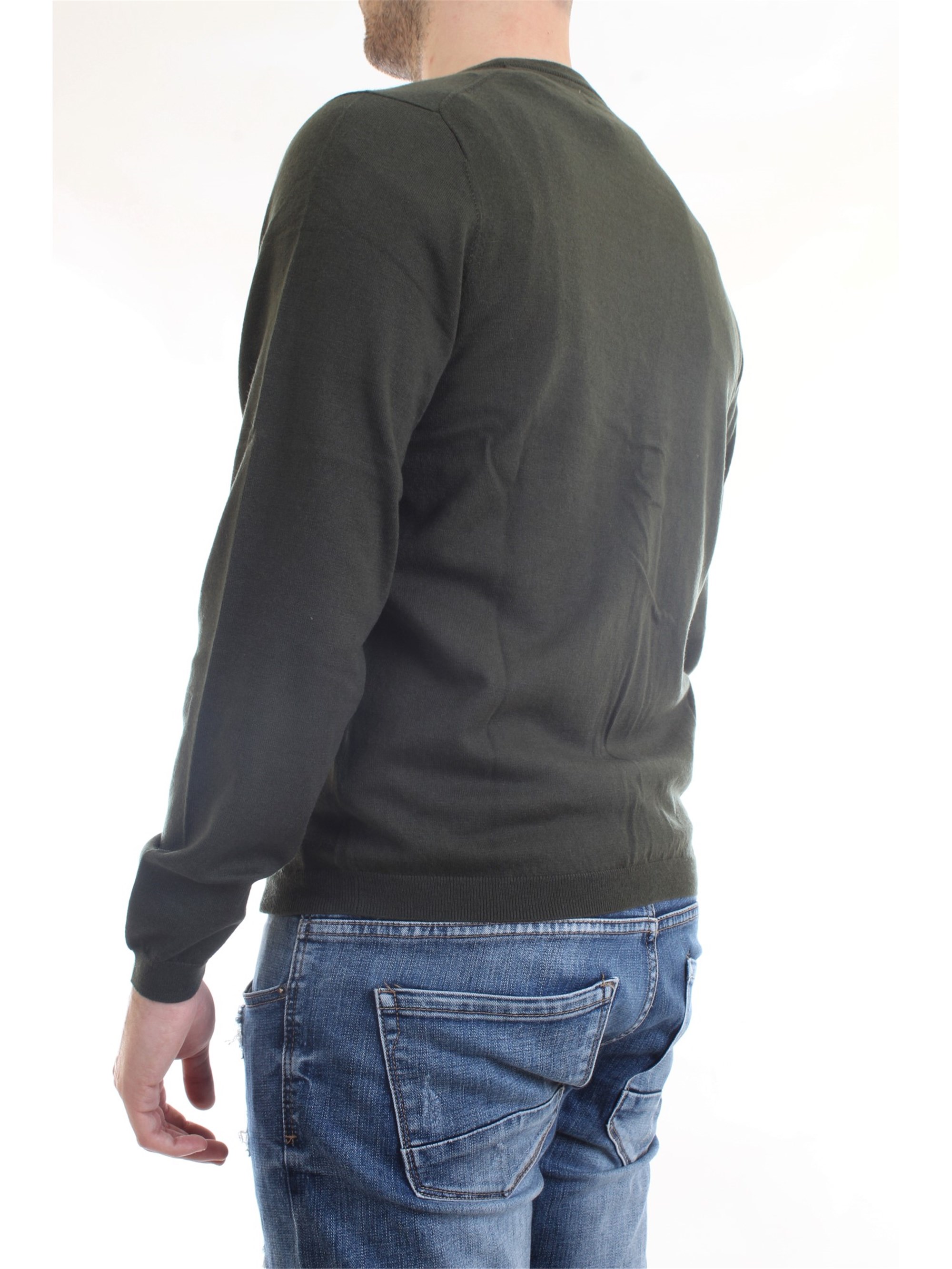 SUN68 K40103 Green Clothing Man Cardigan SUN68 K40103 Green Clothing Man Cardigan