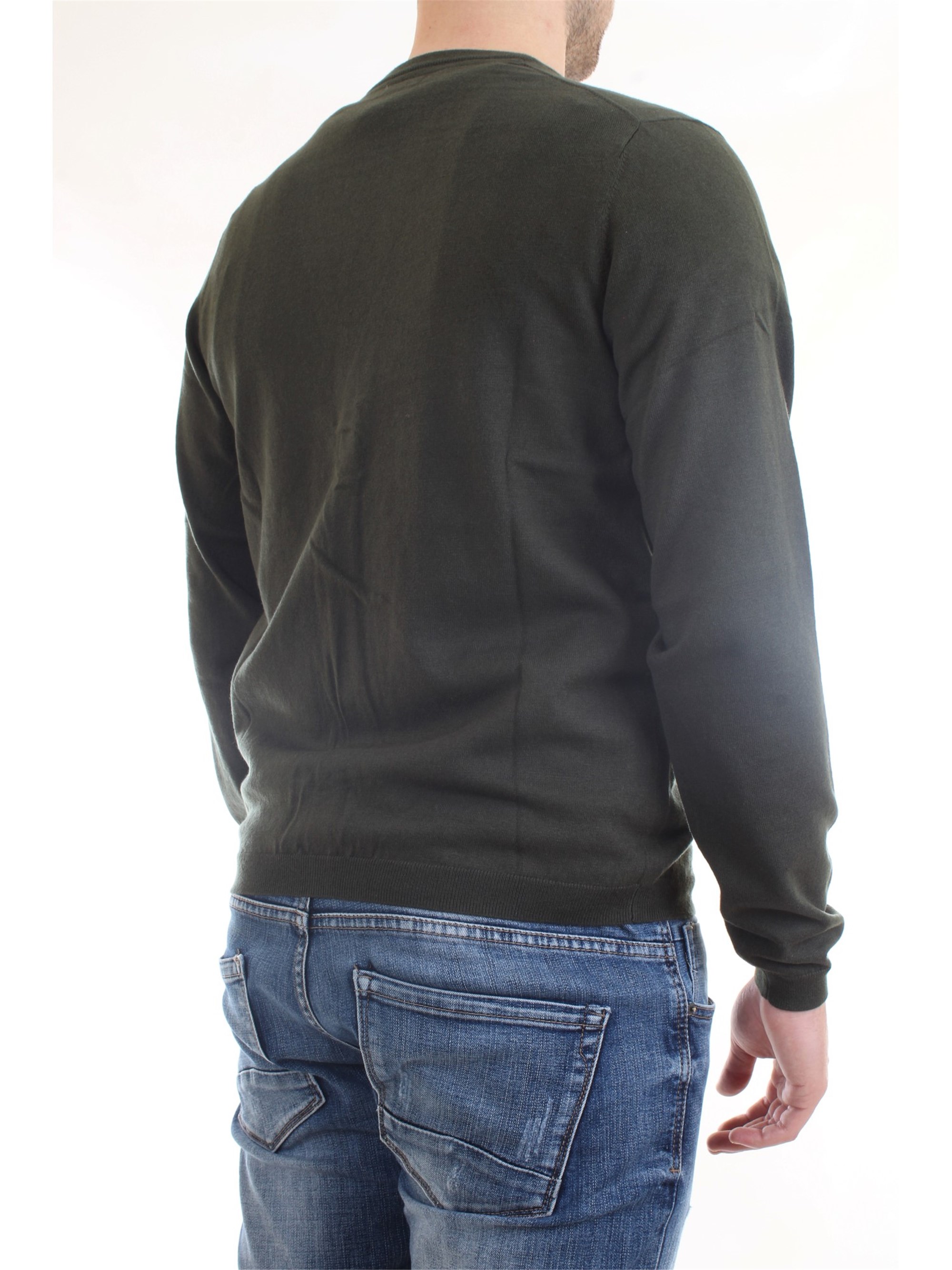 SUN68 K40103 Green Clothing Man Cardigan SUN68 K40103 Green Clothing Man Cardigan