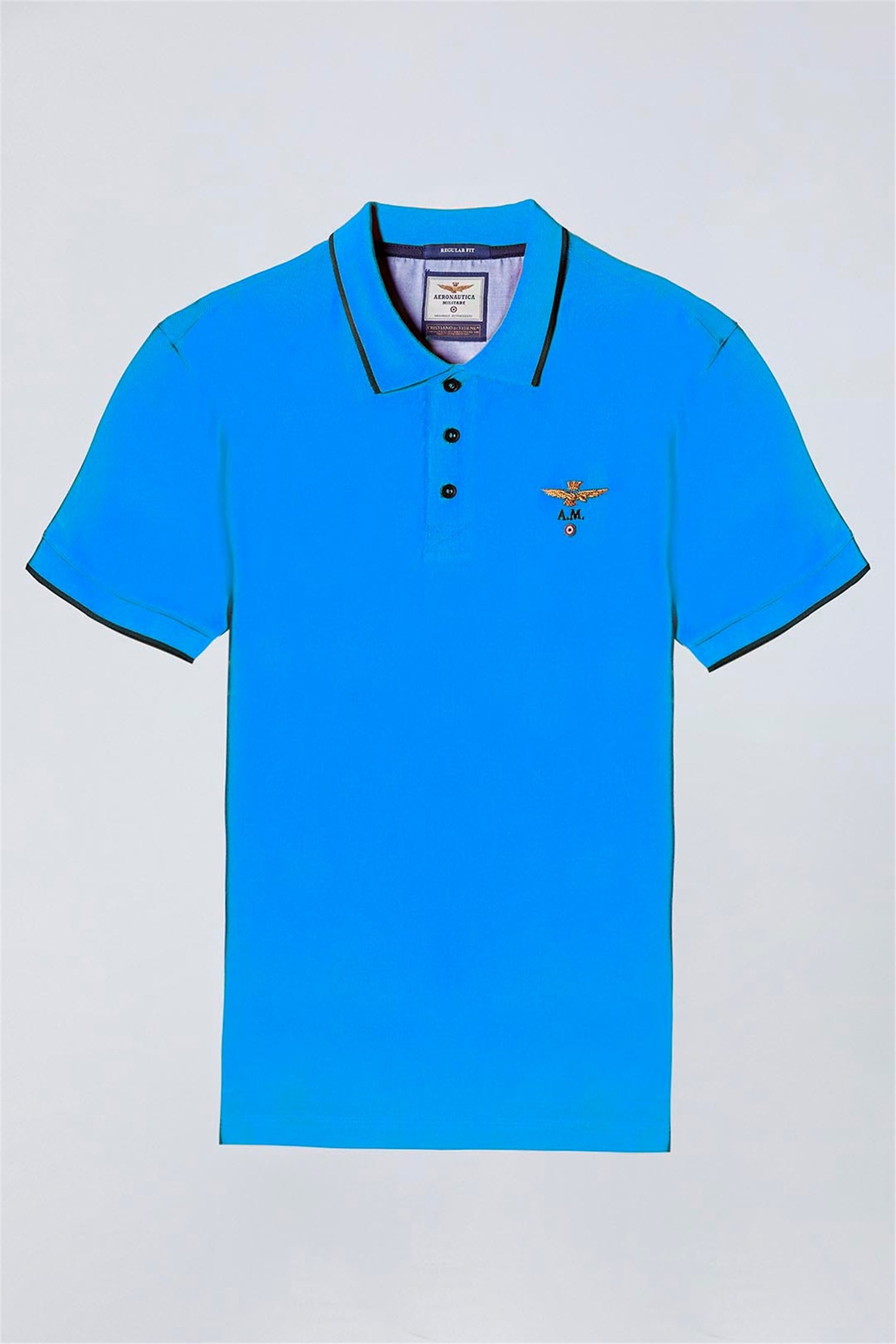 AERONAUTICA MILITARE 251PO1308P82 Azzurro Abbigliamento Uomo Polo AERONAUTICA MILITARE 251PO1308P82 Azzurro Abbigliamento Uomo Polo