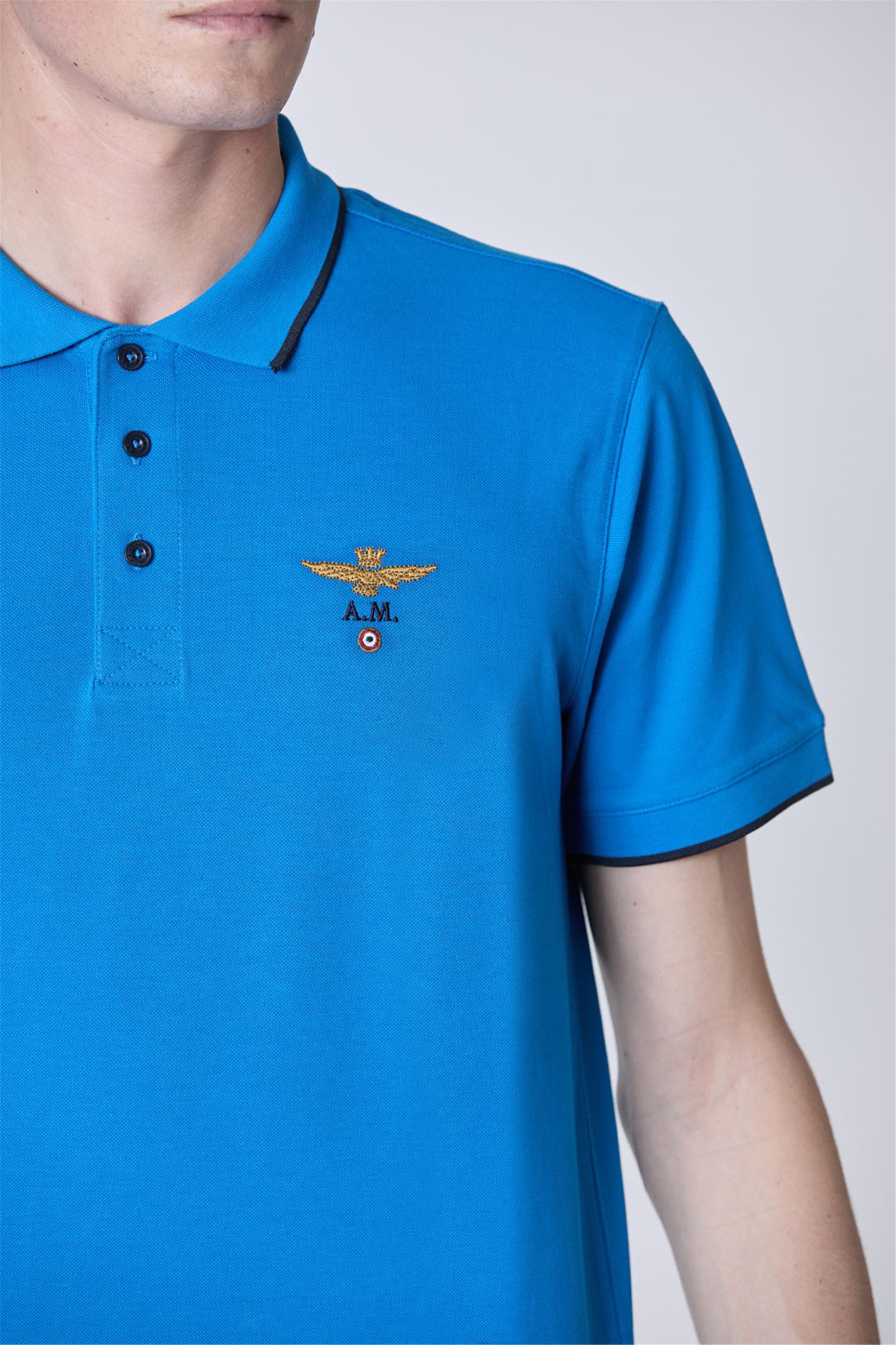 AERONAUTICA MILITARE 251PO1308P82 Azzurro Abbigliamento Uomo Polo AERONAUTICA MILITARE 251PO1308P82 Azzurro Abbigliamento Uomo Polo