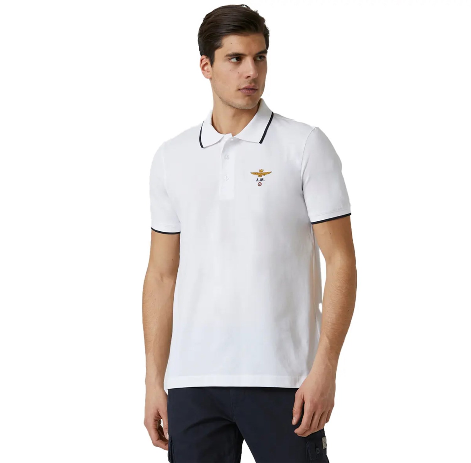 AERONAUTICA MILITARE 251PO1308P82 Bianco Abbigliamento Uomo Polo AERONAUTICA MILITARE 251PO1308P82 Bianco Abbigliamento Uomo Polo