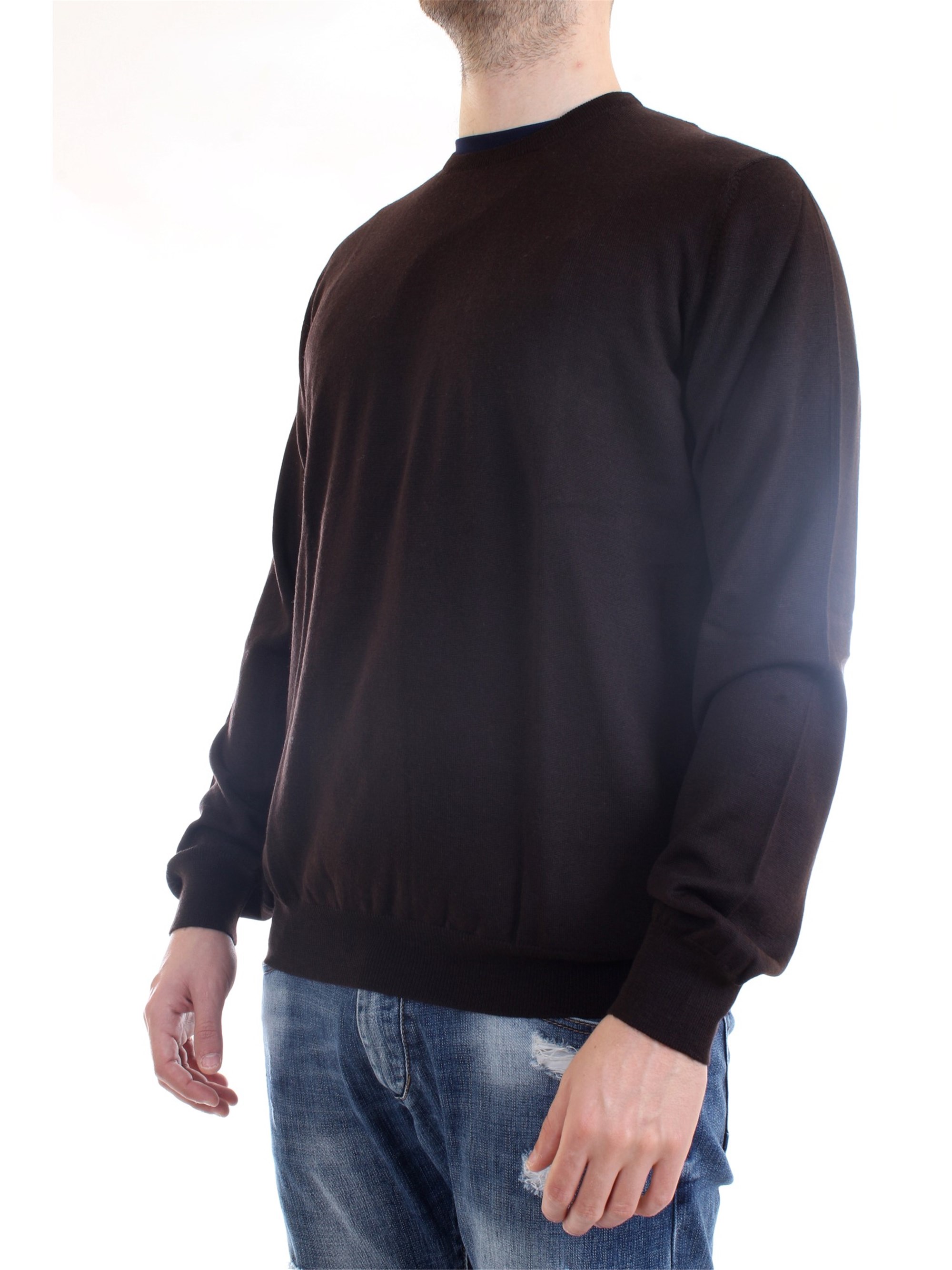 Gran Sasso 55167/14290 Brown Clothing Man Pullover Gran Sasso 55167/14290 Brown Clothing Man Pullover
