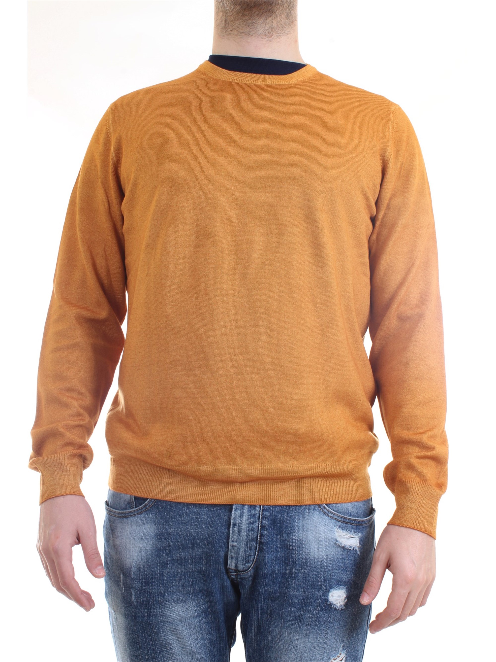 Gran Sasso 55167/22792 Orange Clothing Man Pullover Gran Sasso 55167/22792 Orange Clothing Man Pullover
