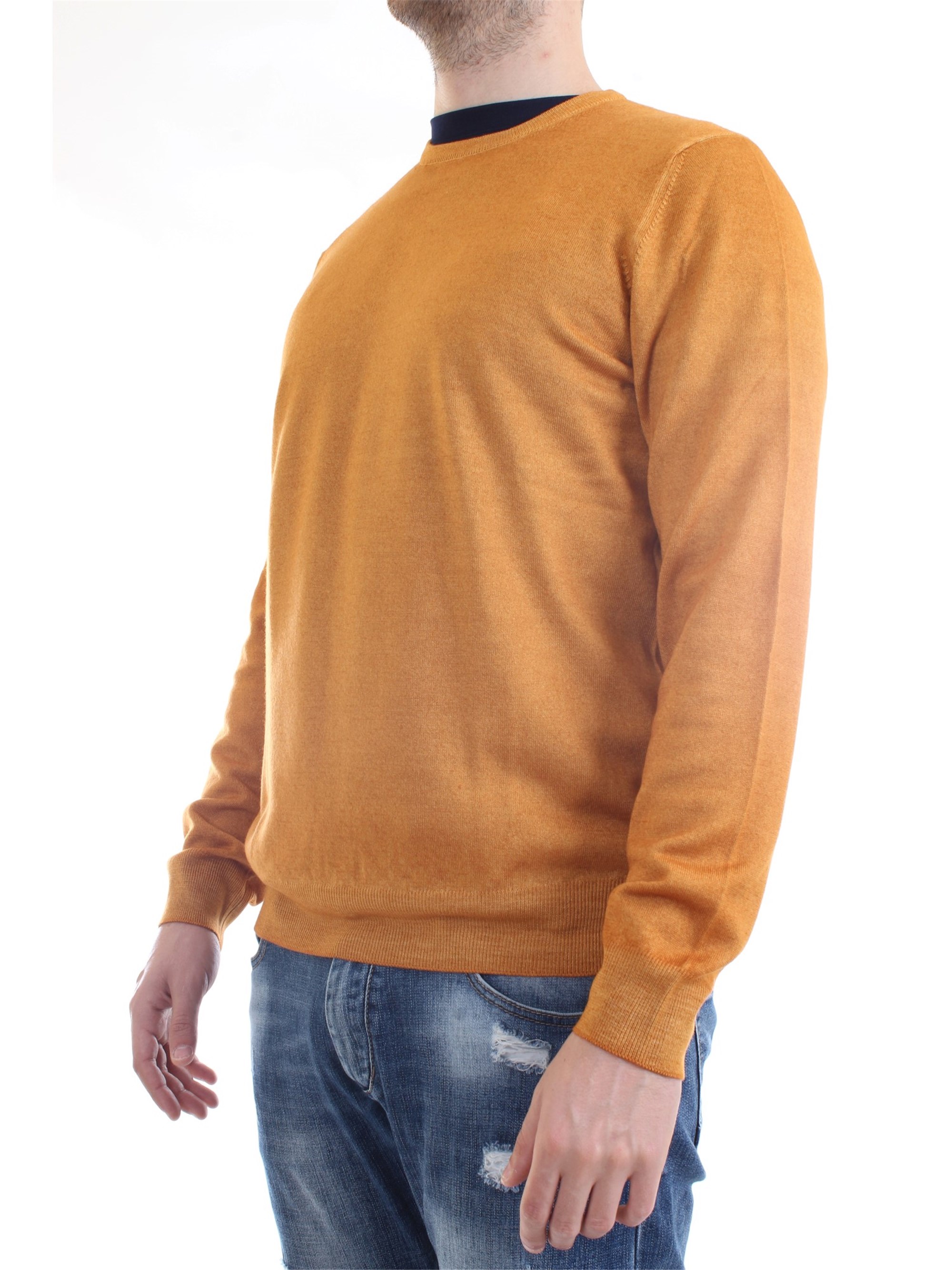 Gran Sasso 55167/22792 Orange Clothing Man Pullover Gran Sasso 55167/22792 Orange Clothing Man Pullover