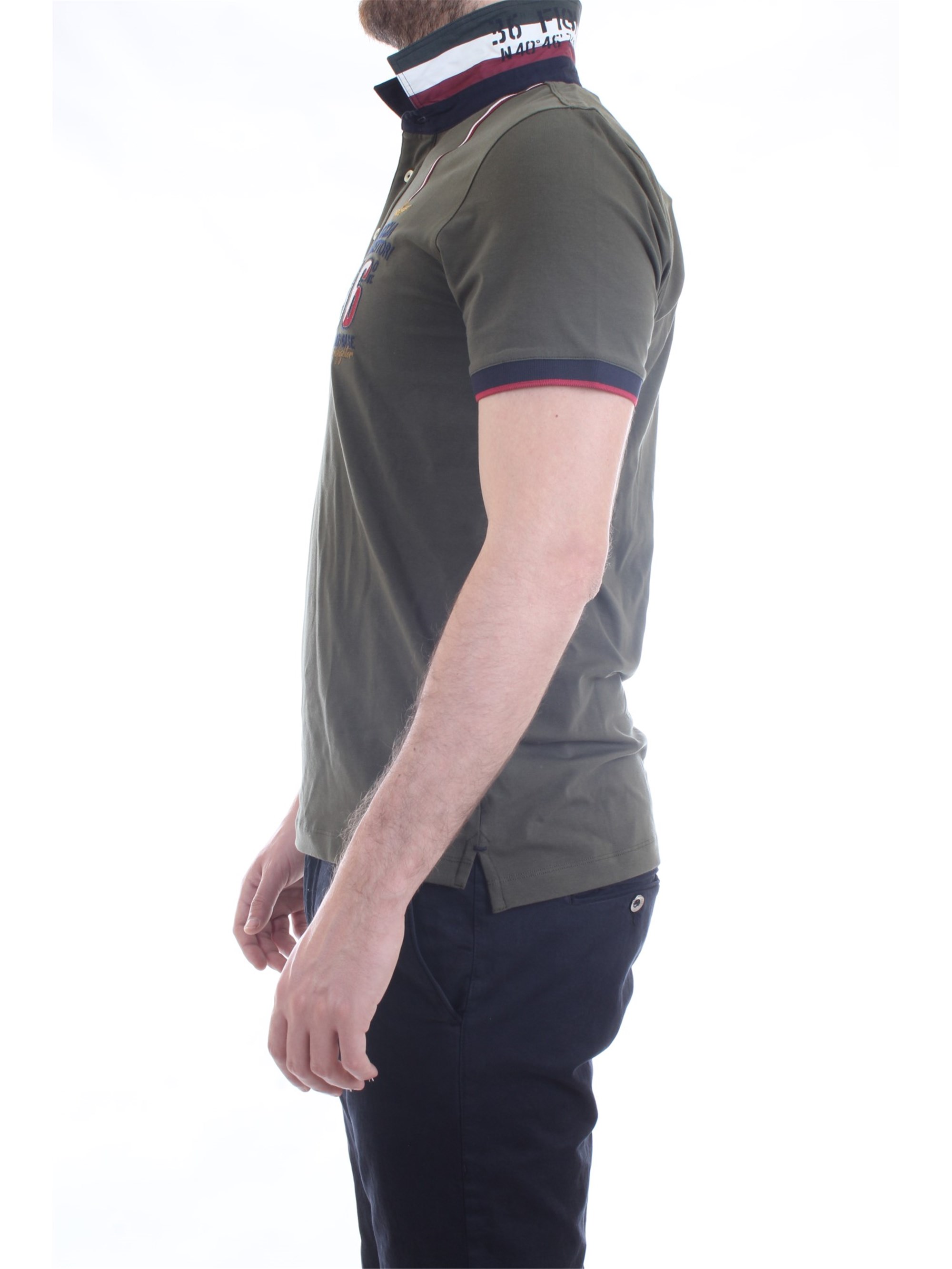 AERONAUTICA MILITARE 211PO1558JR469 Military green Clothing Man Polo shirt AERONAUTICA MILITARE 211PO1558JR469 Military green Clothing Man Polo shirt