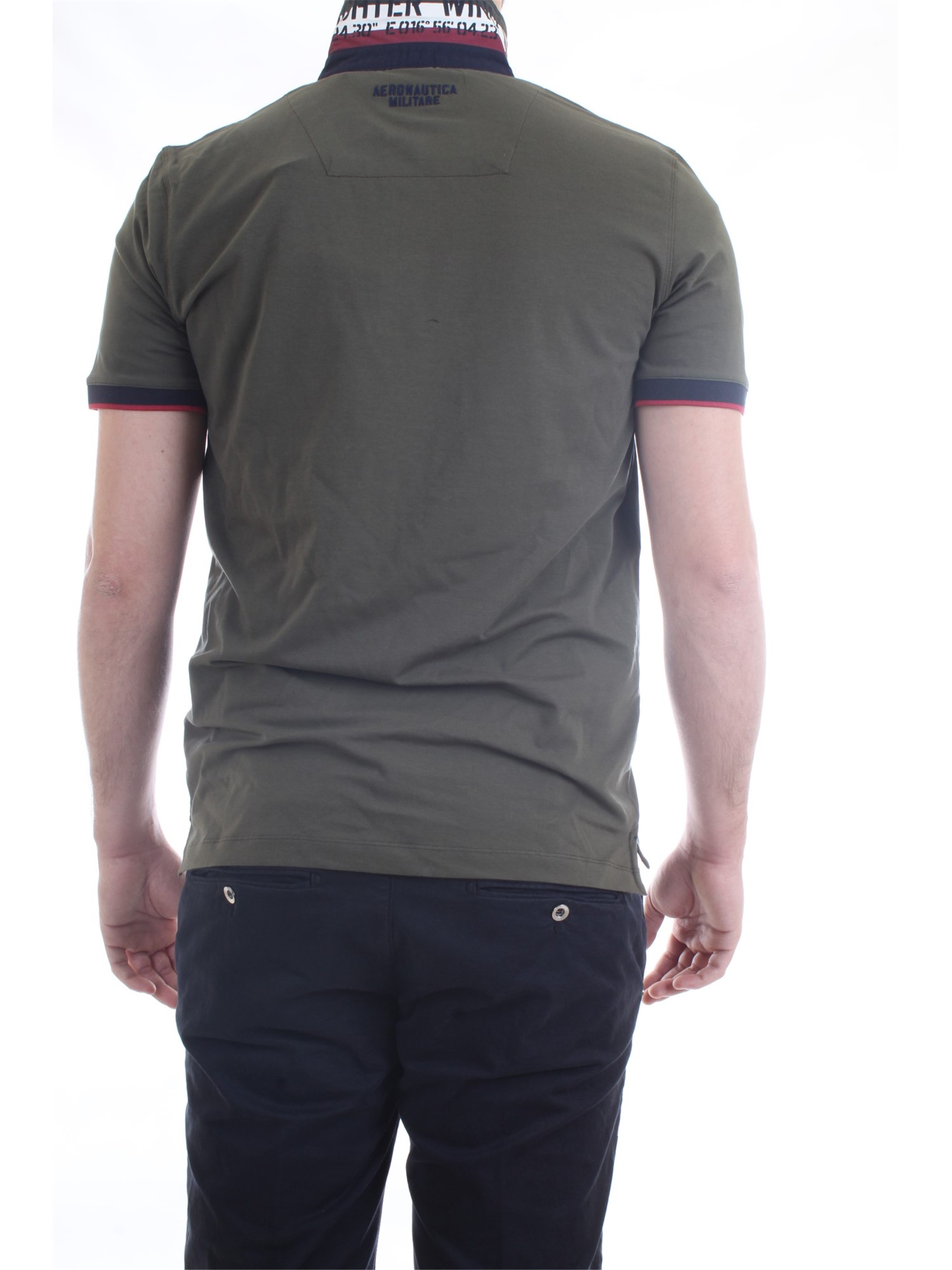 AERONAUTICA MILITARE 211PO1558JR469 Military green Clothing Man Polo shirt AERONAUTICA MILITARE 211PO1558JR469 Military green Clothing Man Polo shirt