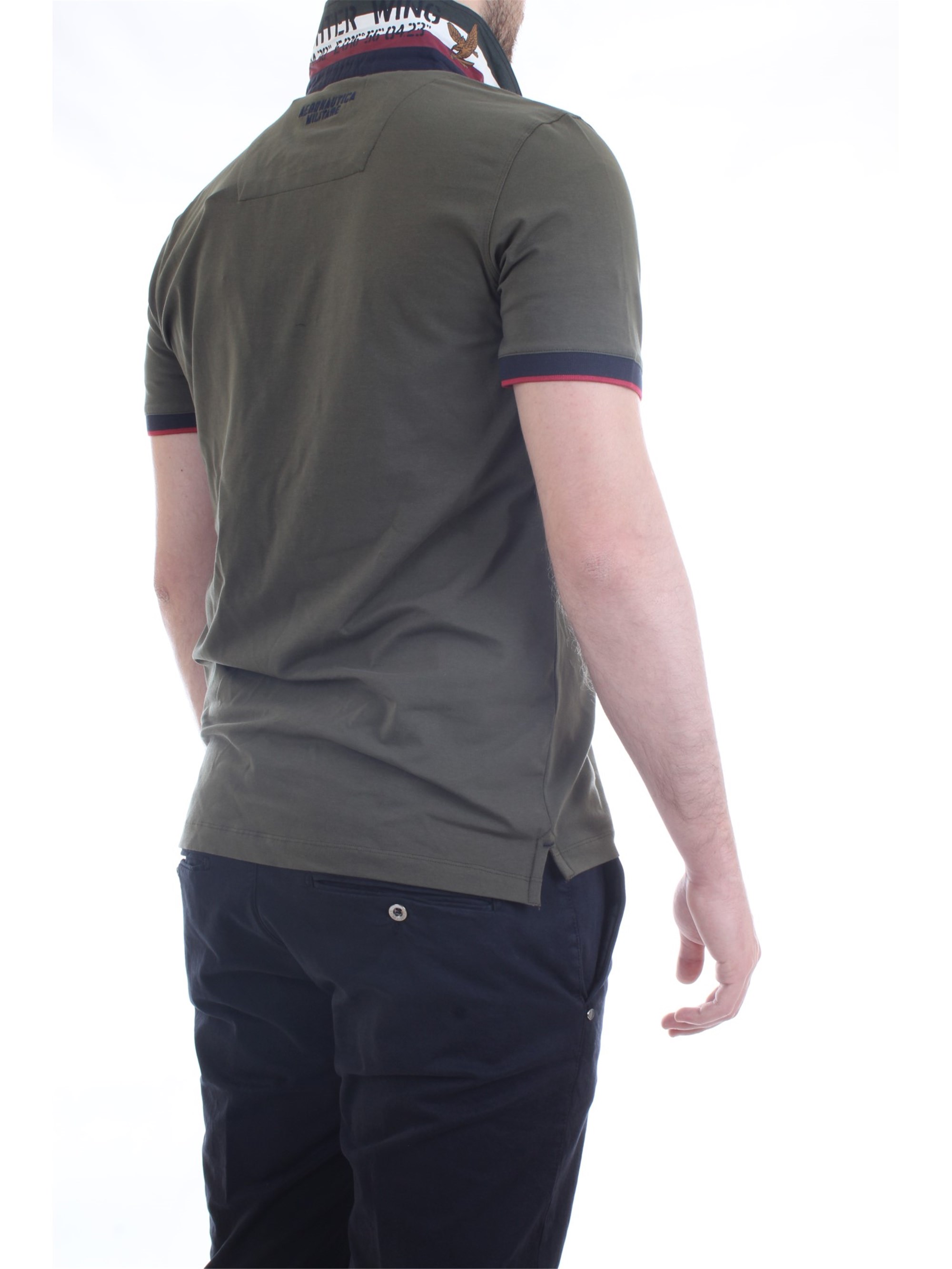 AERONAUTICA MILITARE 211PO1558JR469 Military green Clothing Man Polo shirt AERONAUTICA MILITARE 211PO1558JR469 Military green Clothing Man Polo shirt