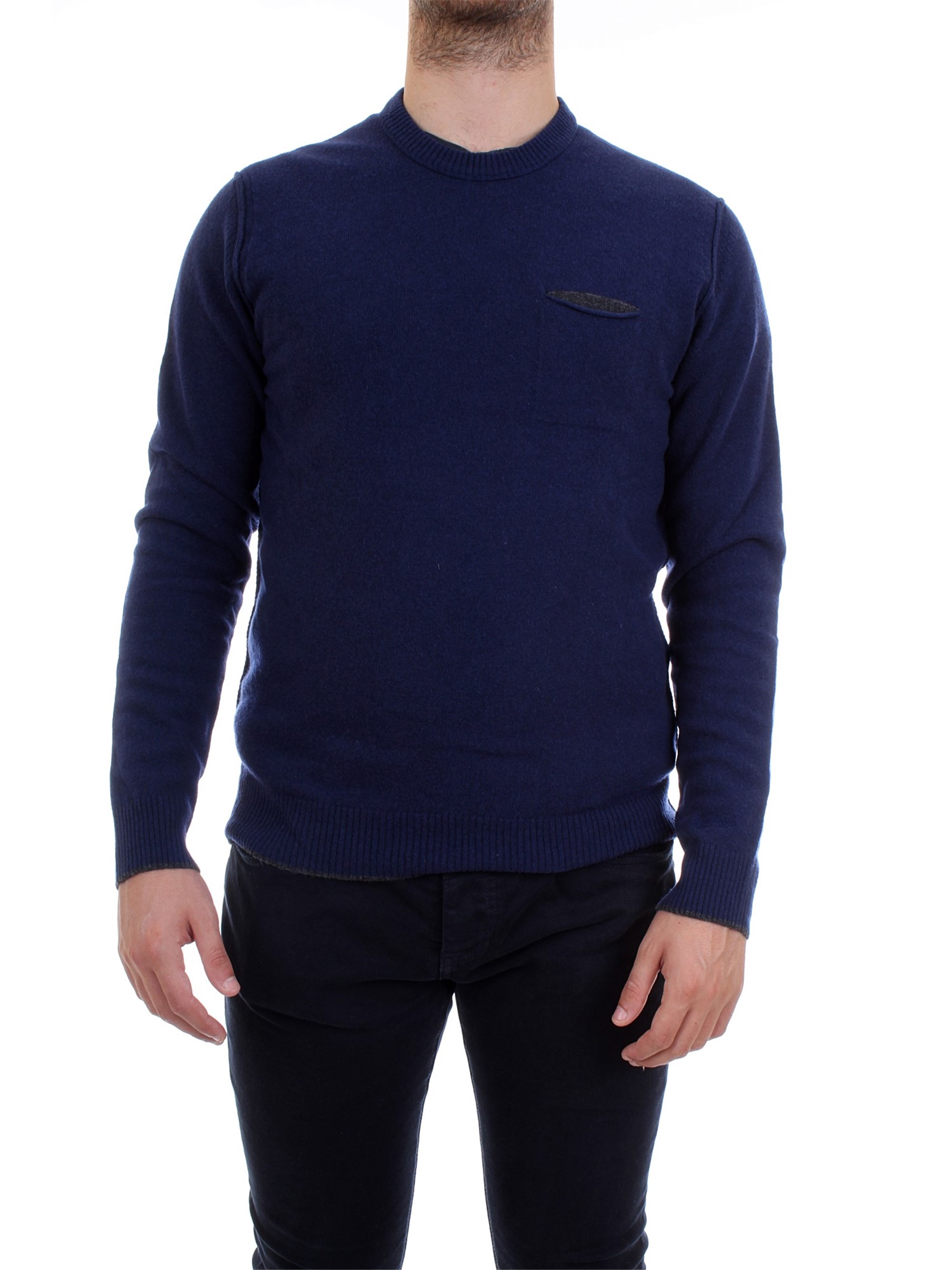 WOOLRICH WOMAG1802 Blue Clothing Man Pullover WOOLRICH WOMAG1802 Blue Clothing Man Pullover