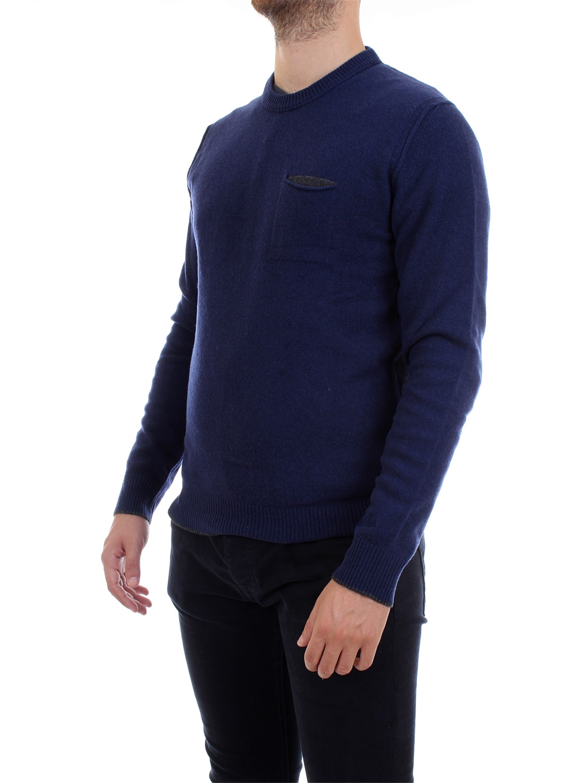 WOOLRICH WOMAG1802 Blue Clothing Man Pullover WOOLRICH WOMAG1802 Blue Clothing Man Pullover