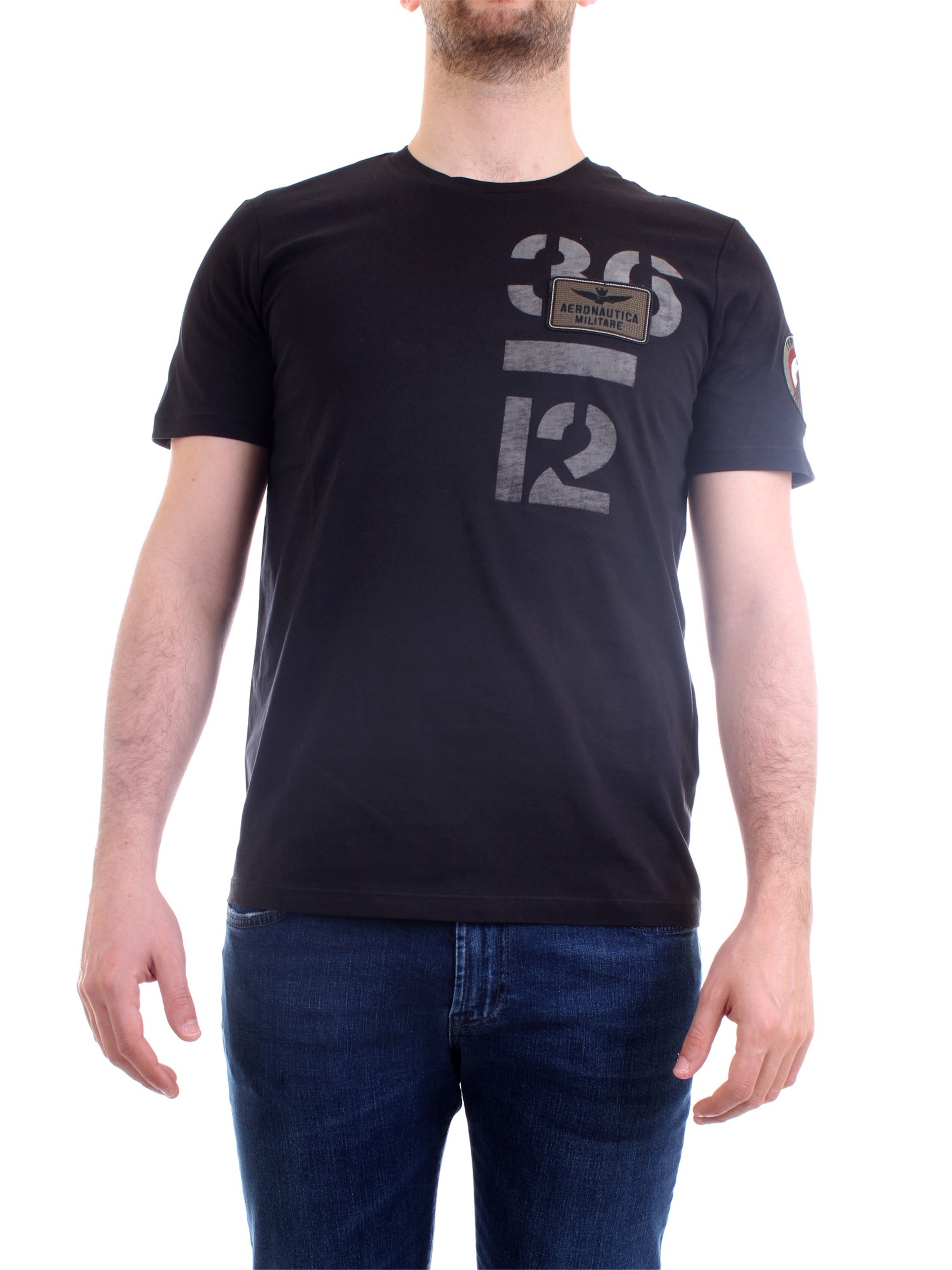 AERONAUTICA MILITARE 211TS1868J492 Black Clothing Man T-Shirt/Polo AERONAUTICA MILITARE 211TS1868J492 Black Clothing Man T-Shirt/Polo