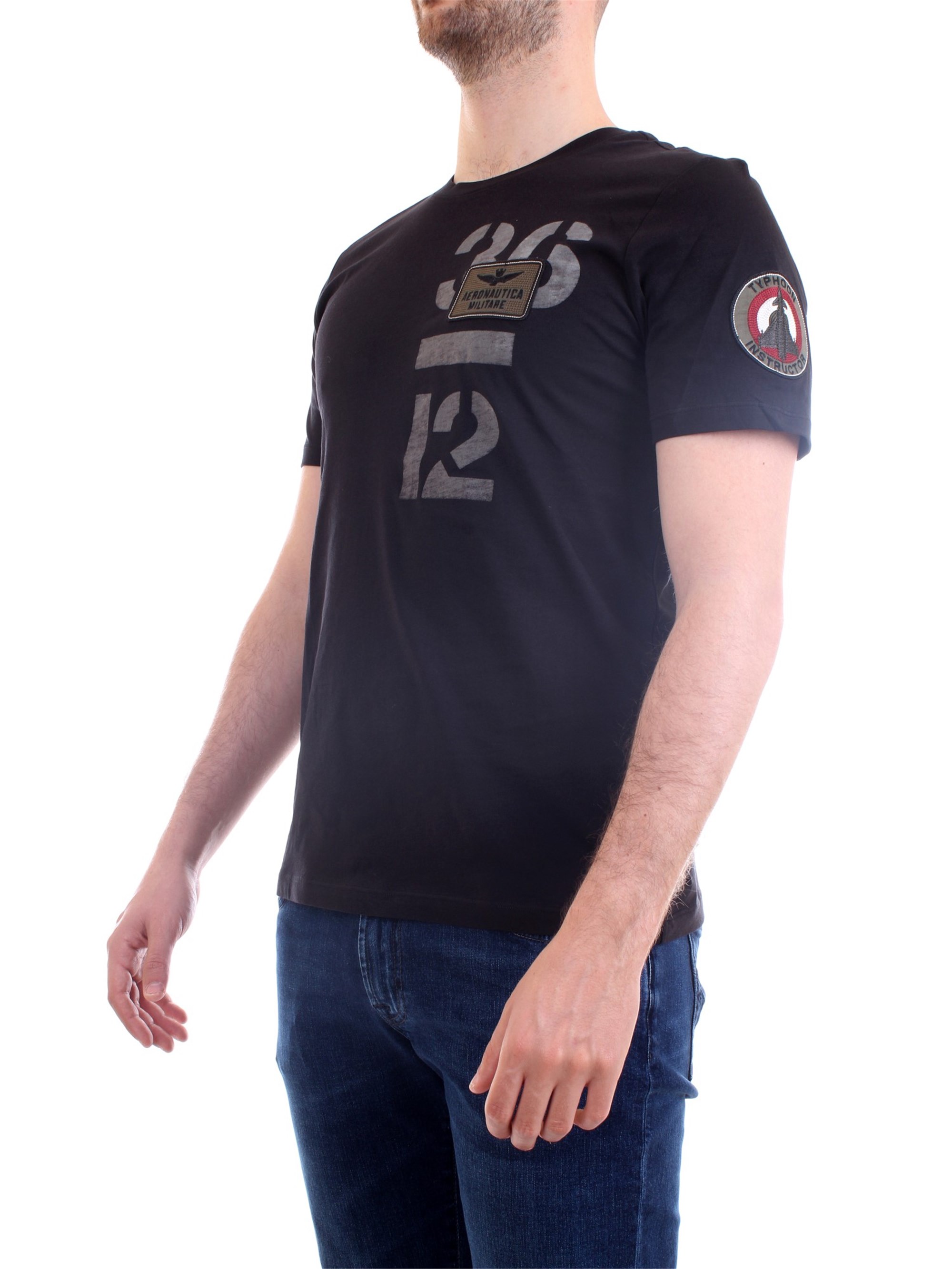 AERONAUTICA MILITARE 211TS1868J492 Black Clothing Man T-Shirt/Polo AERONAUTICA MILITARE 211TS1868J492 Black Clothing Man T-Shirt/Polo
