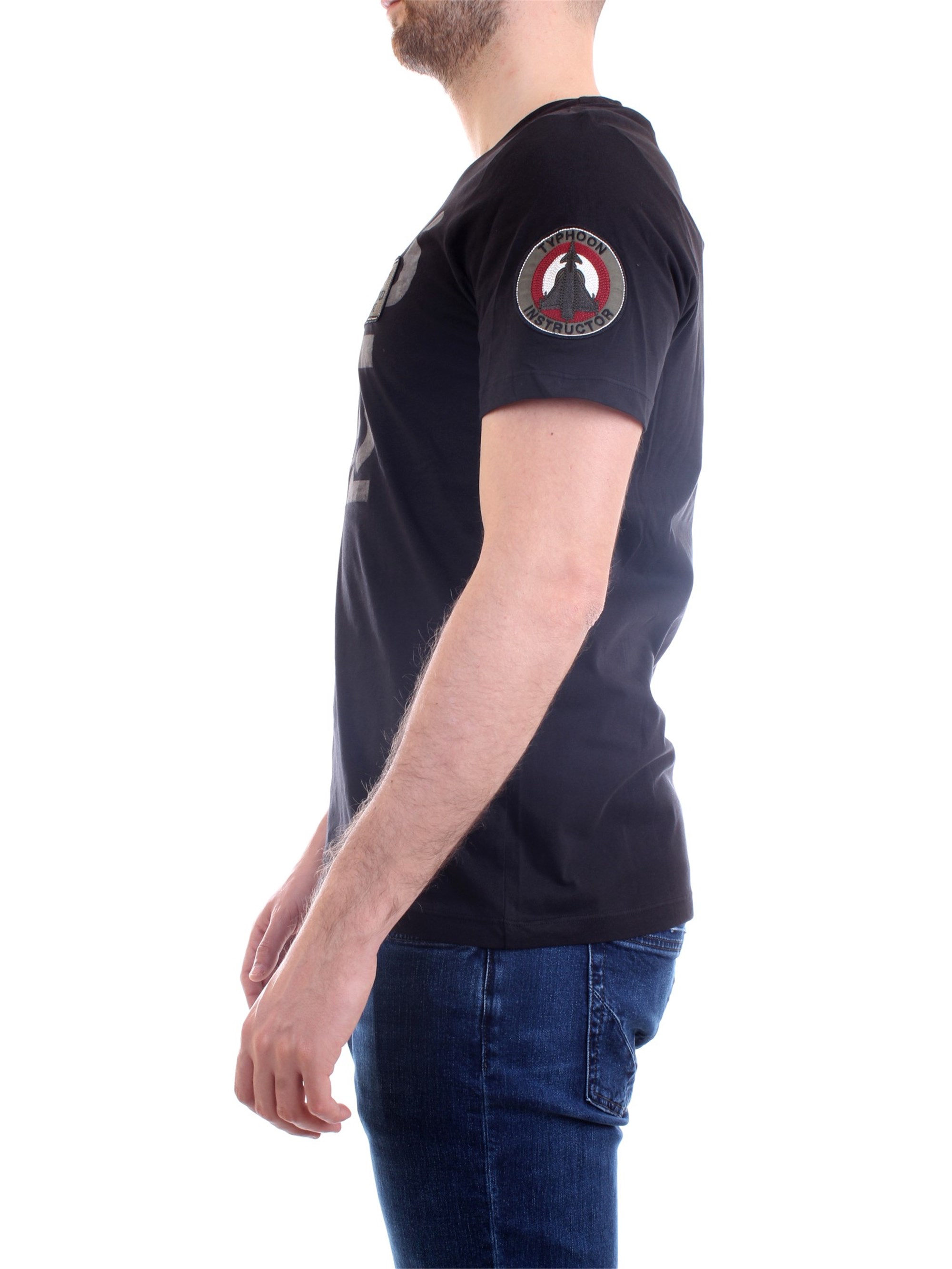AERONAUTICA MILITARE 211TS1868J492 Black Clothing Man T-Shirt/Polo AERONAUTICA MILITARE 211TS1868J492 Black Clothing Man T-Shirt/Polo