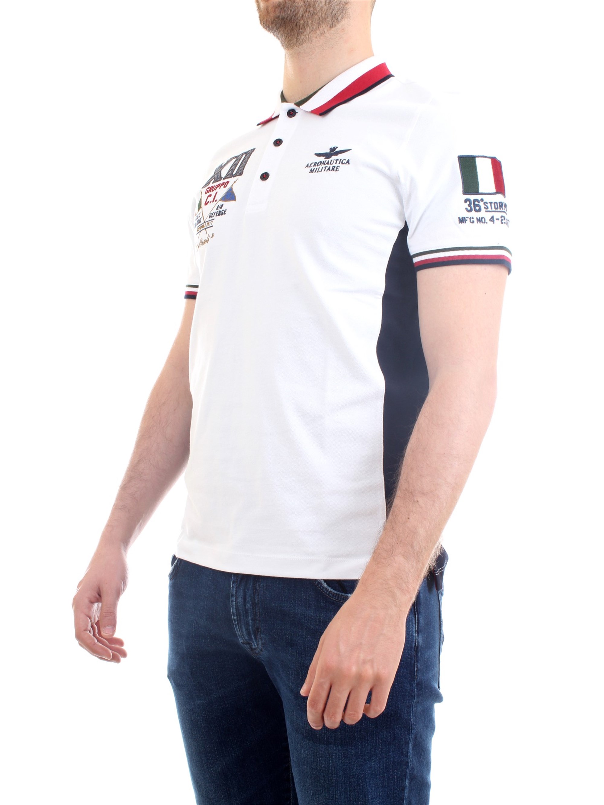 AERONAUTICA MILITARE 211PO1557P199 White Clothing Man Polo shirt AERONAUTICA MILITARE 211PO1557P199 White Clothing Man Polo shirt