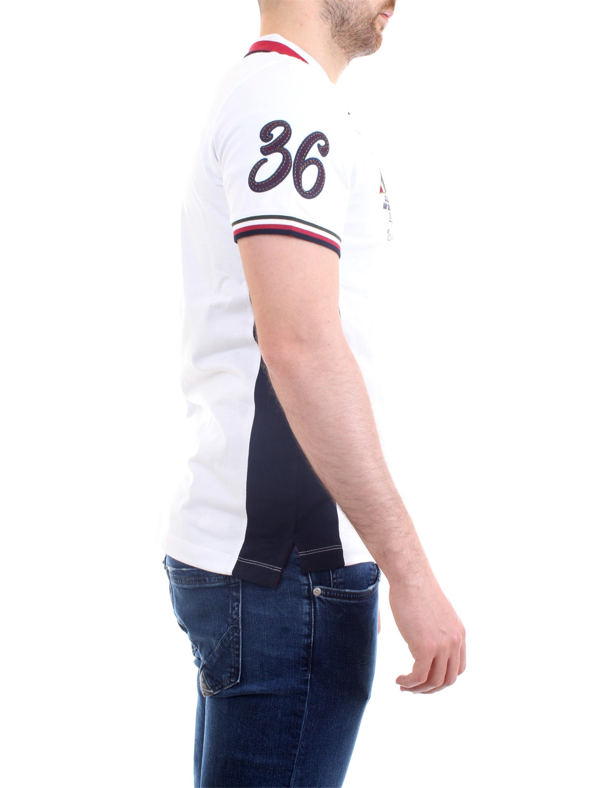 AERONAUTICA MILITARE 211PO1557P199 White Clothing Man Polo shirt AERONAUTICA MILITARE 211PO1557P199 White Clothing Man Polo shirt