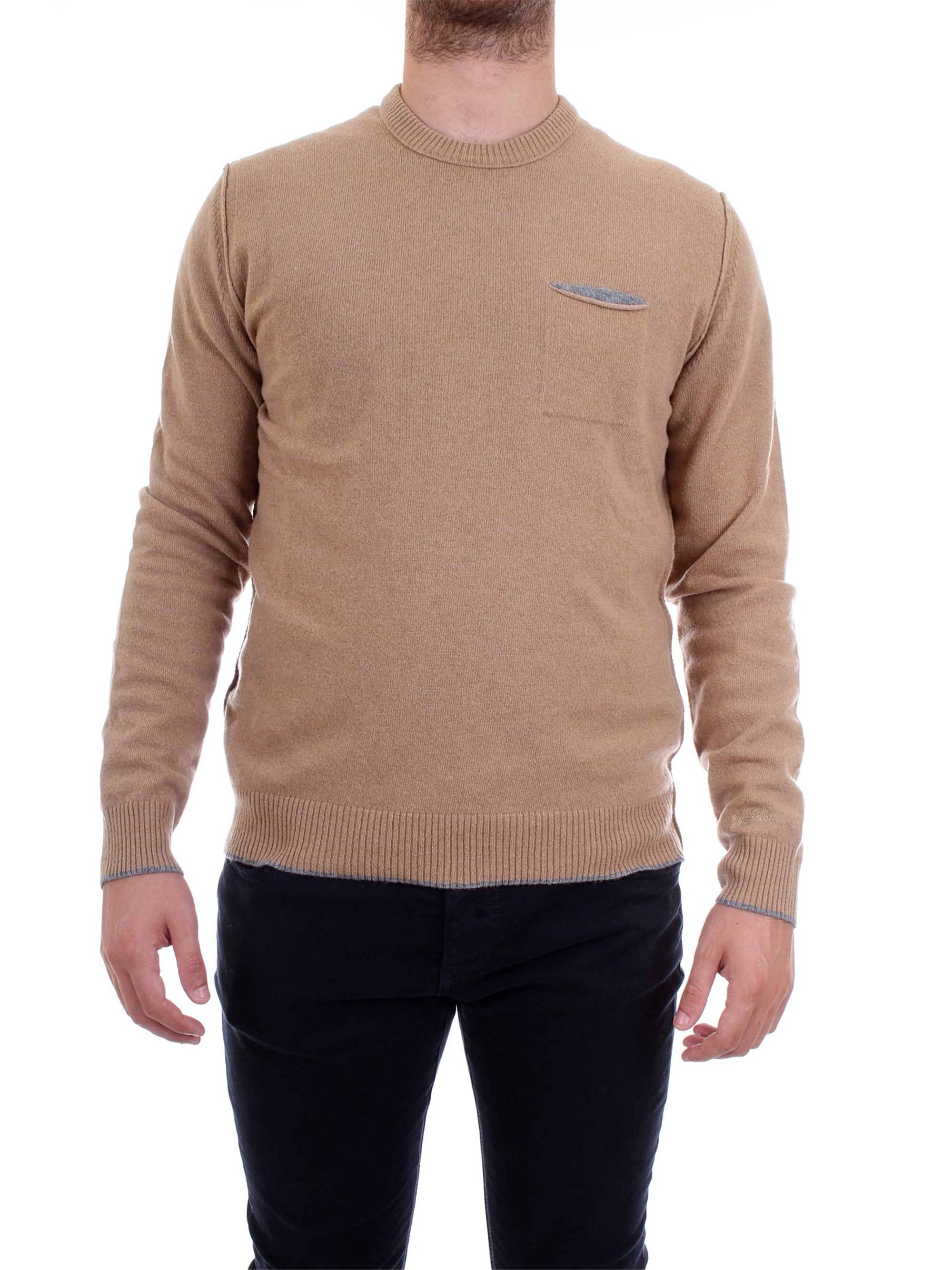 WOOLRICH WOMAG1802 Beige Clothing Man Pullover WOOLRICH WOMAG1802 Beige Clothing Man Pullover