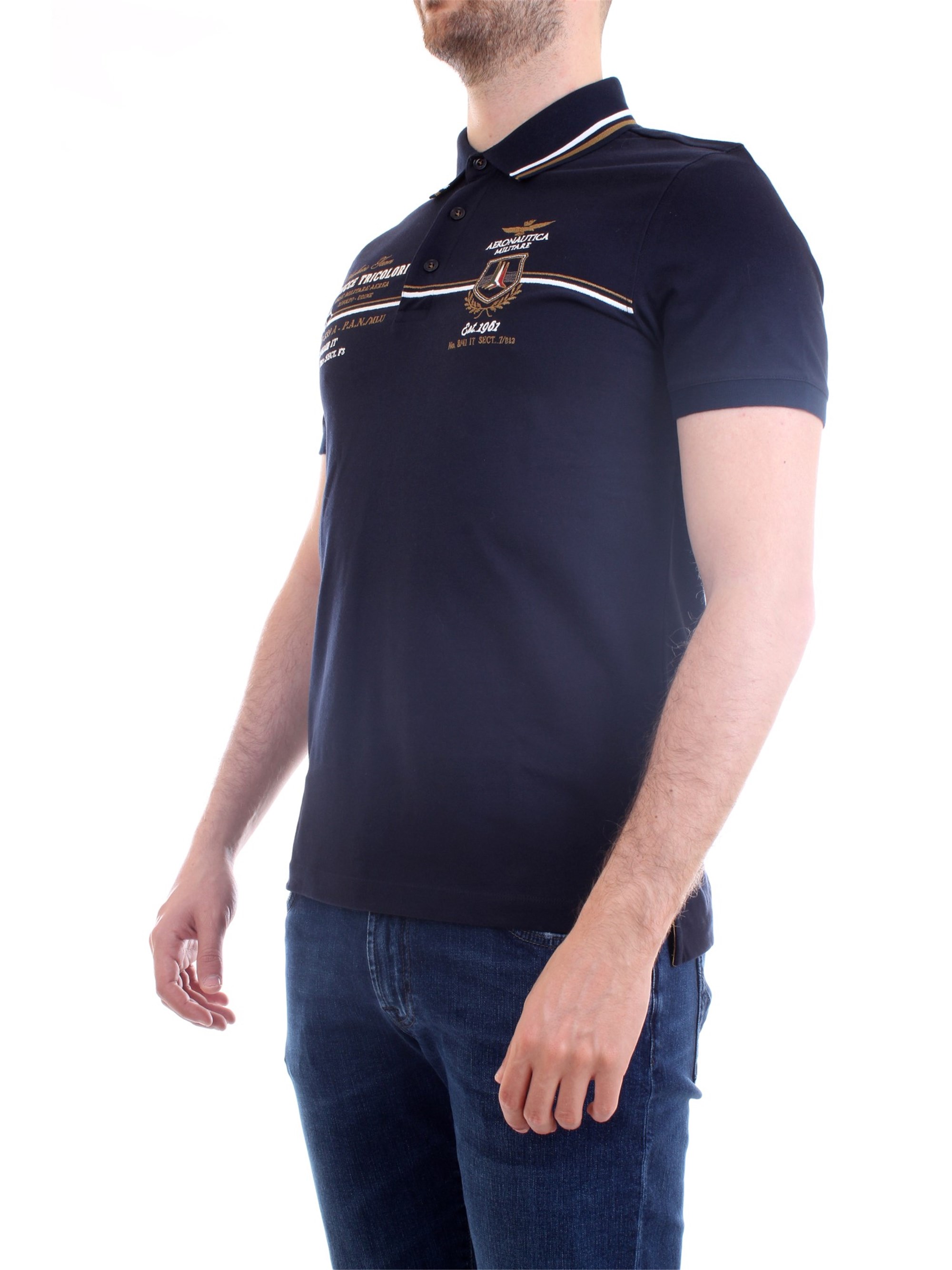 AERONAUTICA MILITARE 211PO1556P199 Blue Clothing Man Polo shirt AERONAUTICA MILITARE 211PO1556P199 Blue Clothing Man Polo shirt