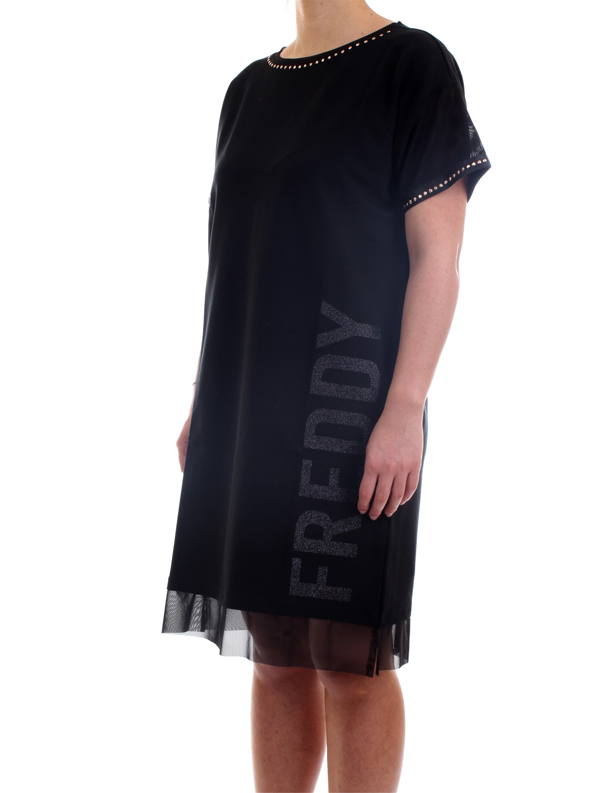 FREDDY S1WSDD1 Black Clothing Woman Dress FREDDY S1WSDD1 Black Clothing Woman Dress