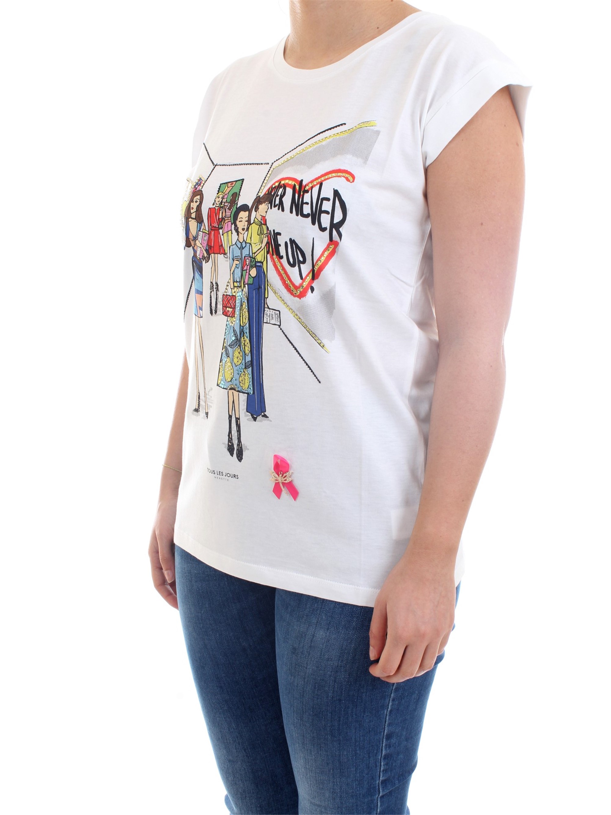 NENETTE - TOUS LES JOURS 31TJ-DEK White Clothing Woman T-Shirt/Polo NENETTE - TOUS LES JOURS 31TJ-DEK White Clothing Woman T-Shirt/Polo