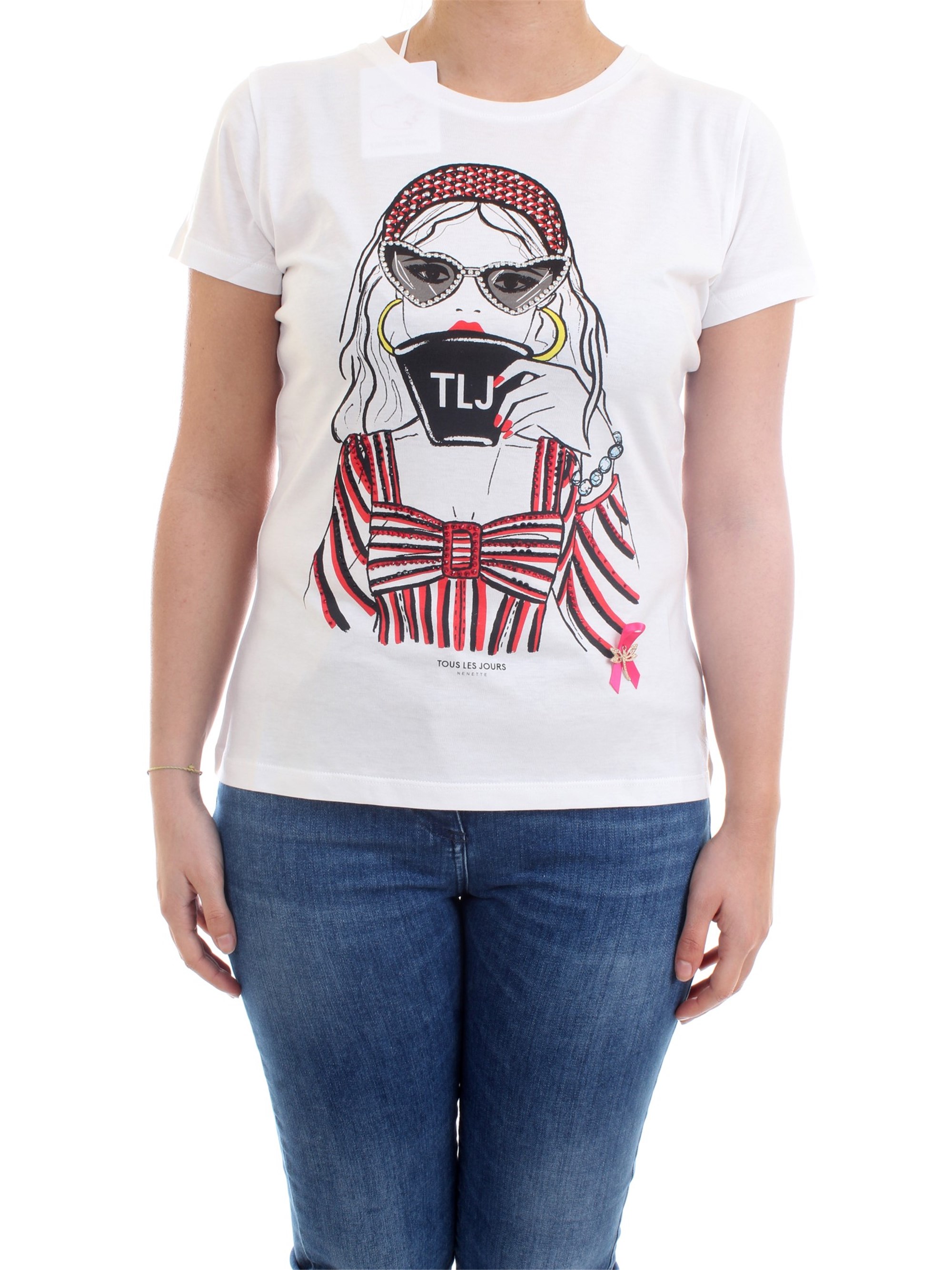 NENETTE - TOUS LES JOURS 31TJ-DARIS White Clothing Woman T-Shirt/Polo NENETTE - TOUS LES JOURS 31TJ-DARIS White Clothing Woman T-Shirt/Polo